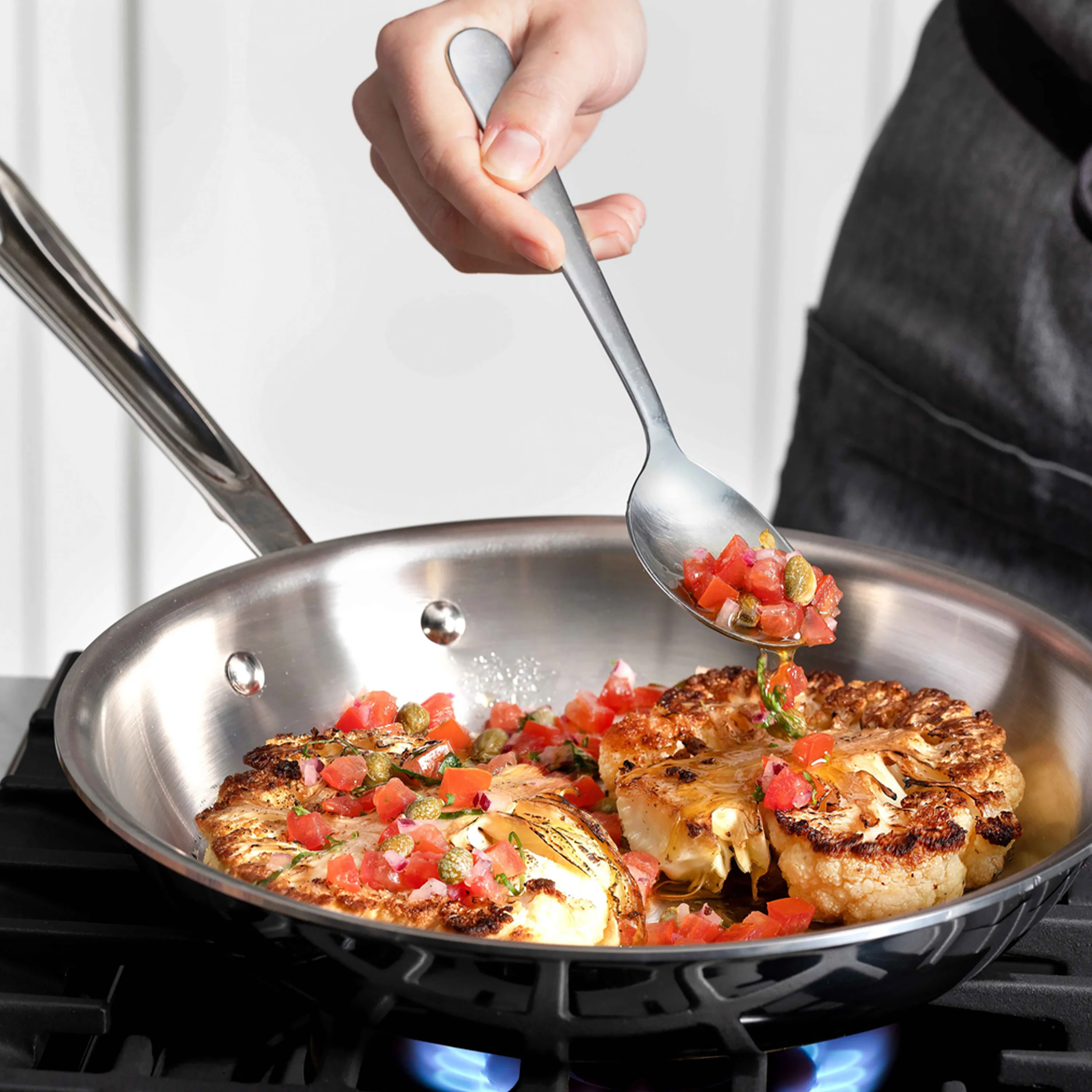 All-Clad d3 Stainless 8 & 10" Fry Pan Set - Image 5