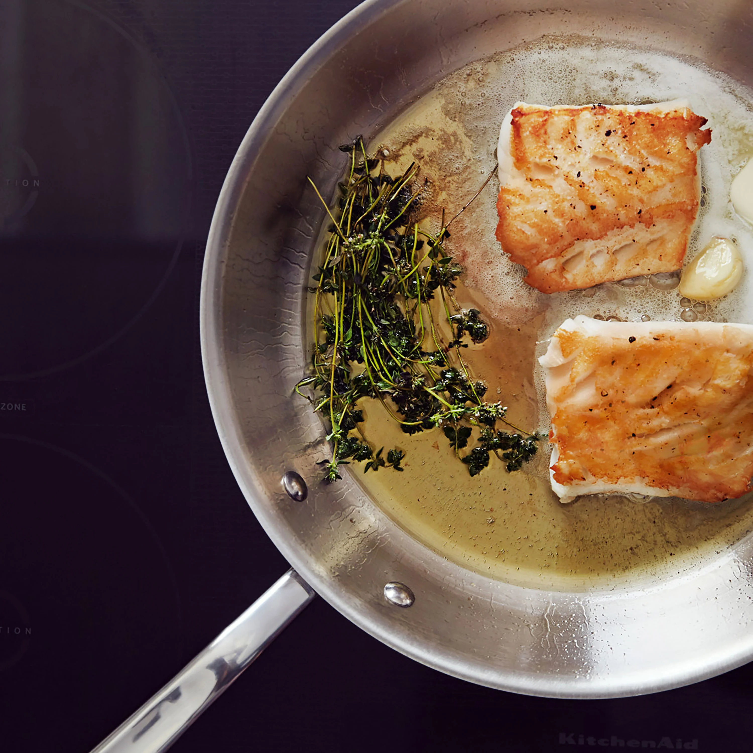 All-Clad d5 Brushed Stainless 12" Fry Pan - Image 3