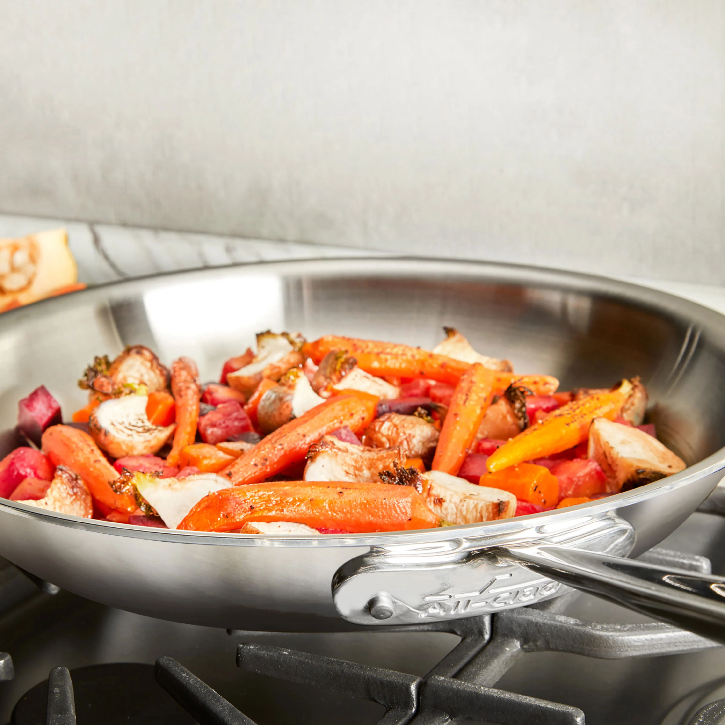 All-Clad d5 Brushed Stainless 12" Fry Pan - Image 6