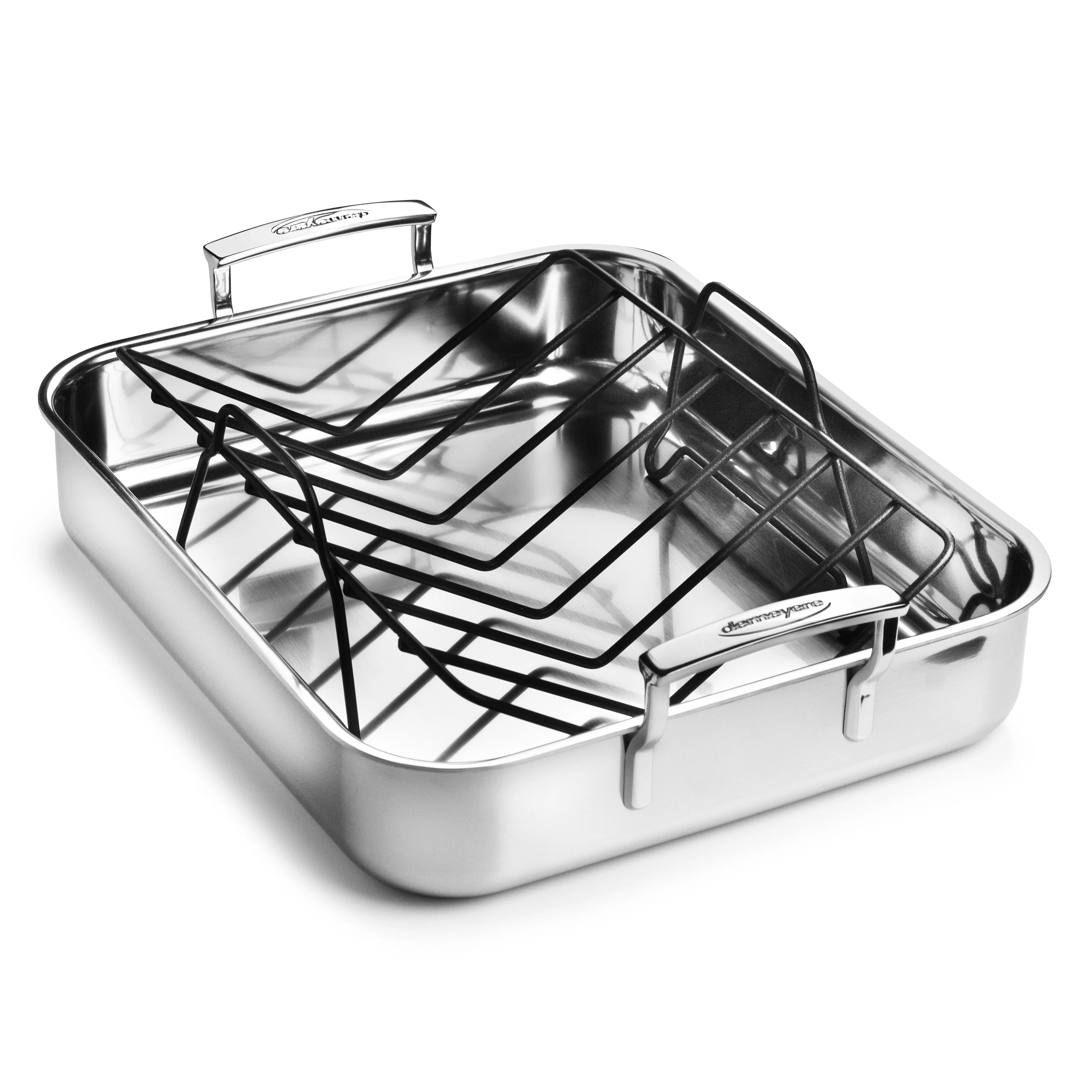 Demeyere 5-Plus Stainless Steel Roasting Pan with Rack, 15.7x13.3" - Image 7