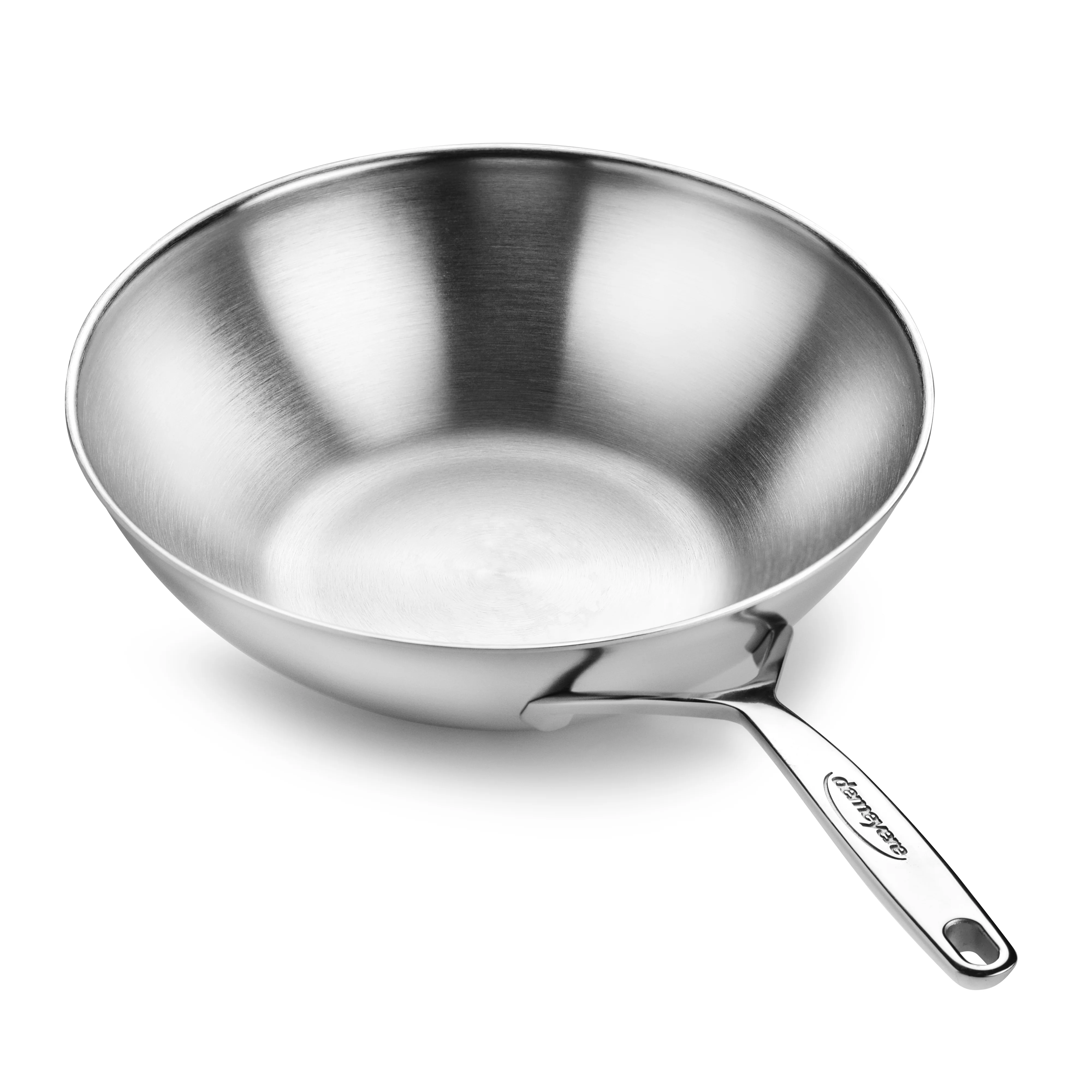 Demeyere 5-Plus 11.8" Stainless Steel Flat Bottom Wok - Image 7