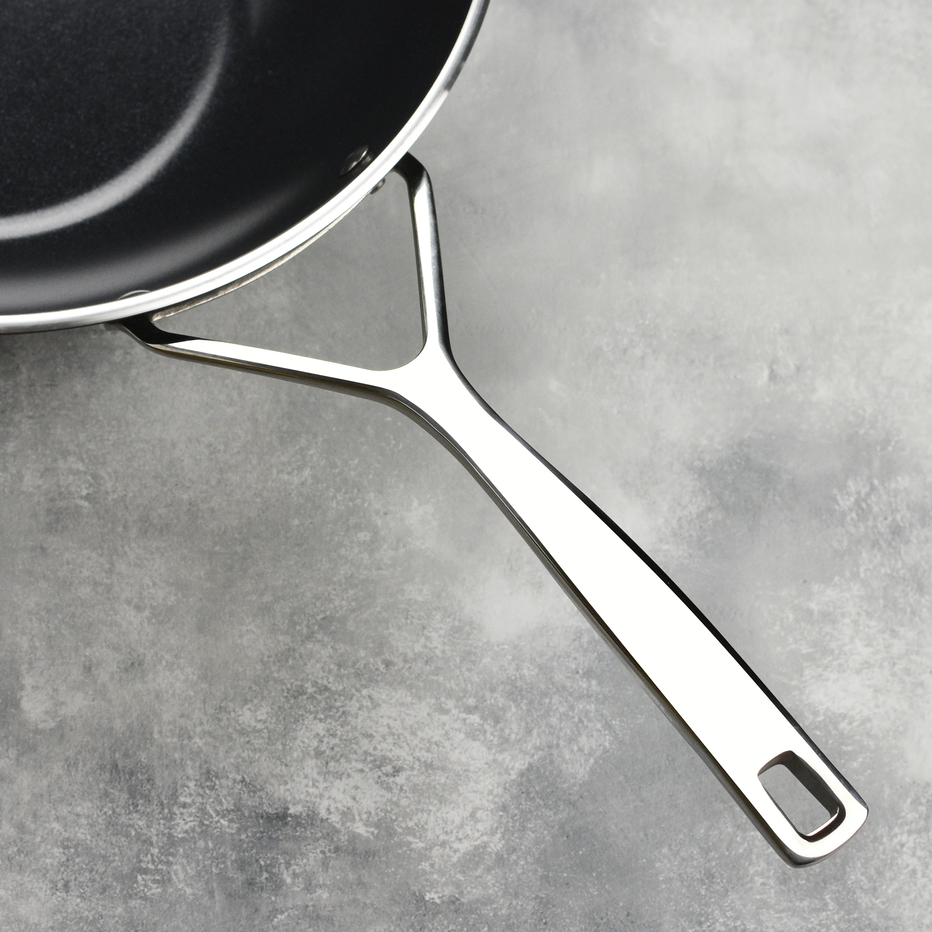 Demeyere AluPro 12" Ceramic Nonstick Flat Bottom Wok - Image 5