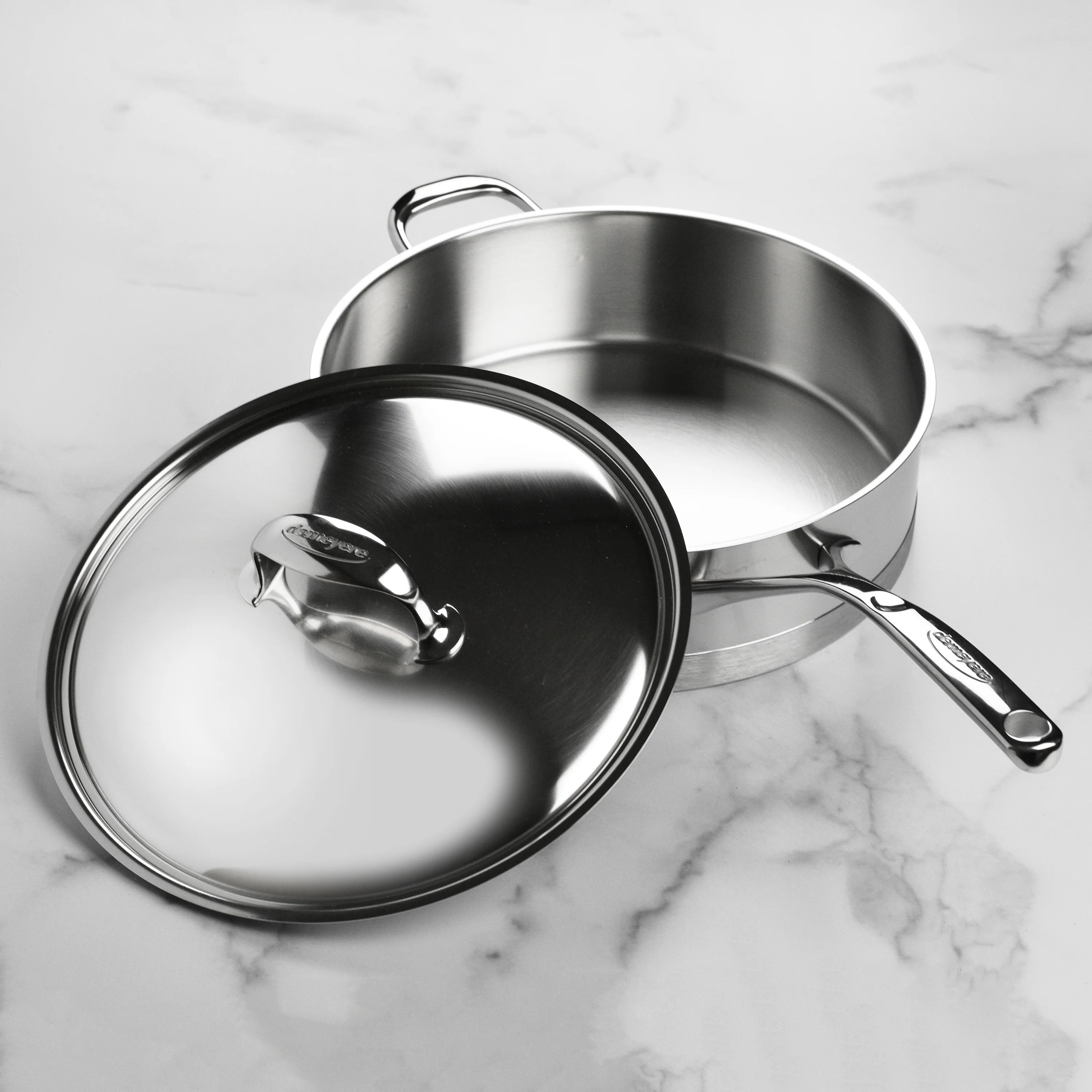 Demeyere Atlantis 5.1-quart Stainless Steel Saute Pan - Image 5