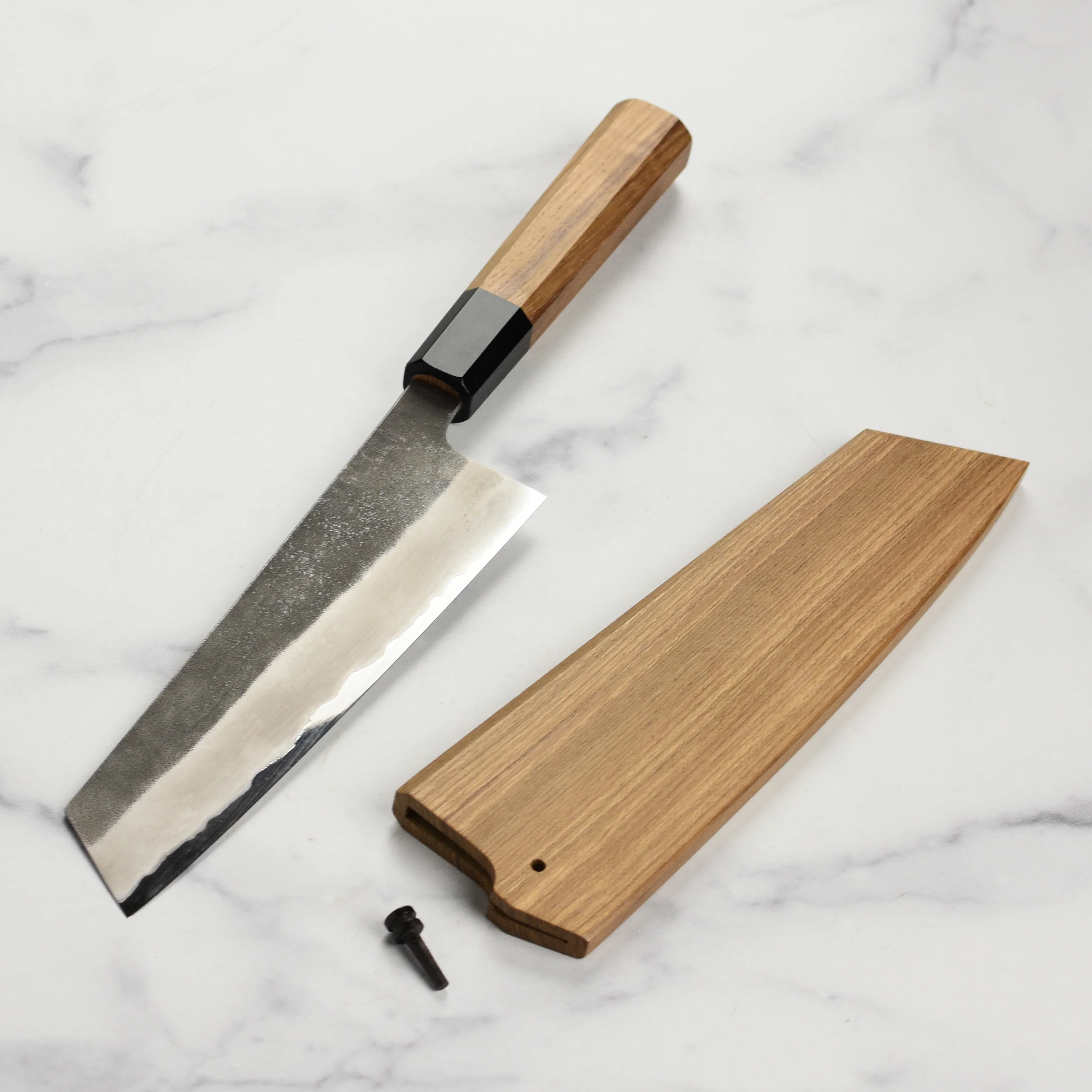 Enso Hand-Forged Aogami Super 7" Bunka with Saya - Image 6
