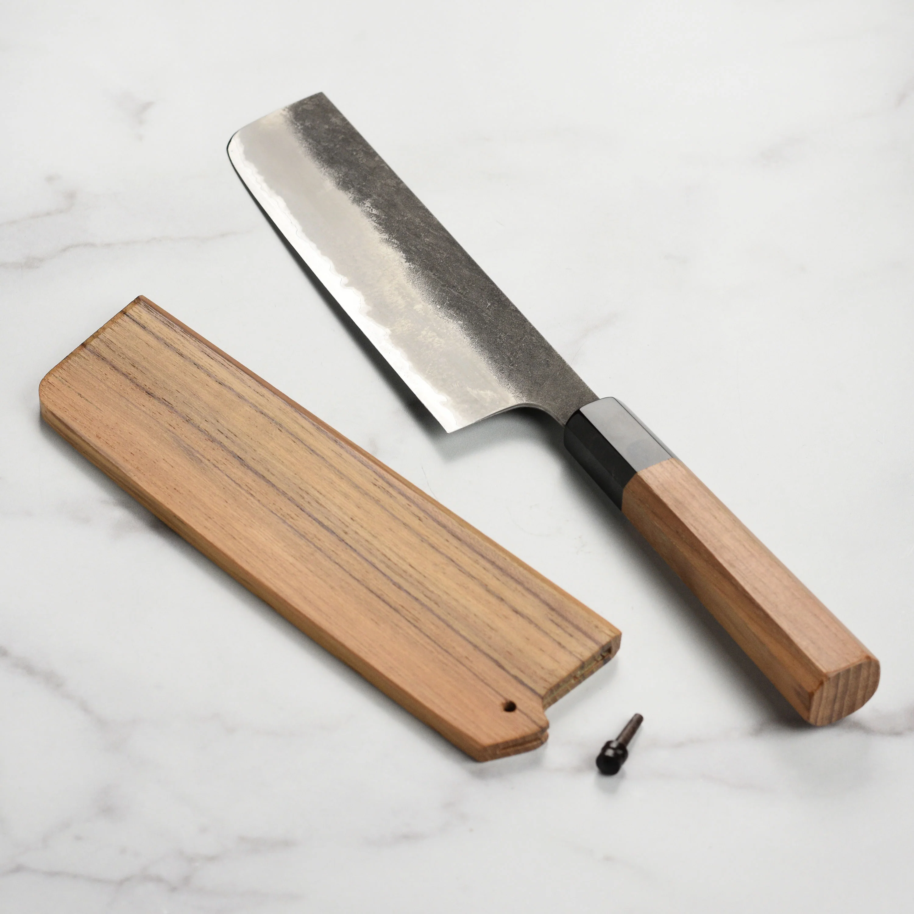 Enso Hand-Forged Aogami Super 6.5" Nakiri with Saya - Image 6