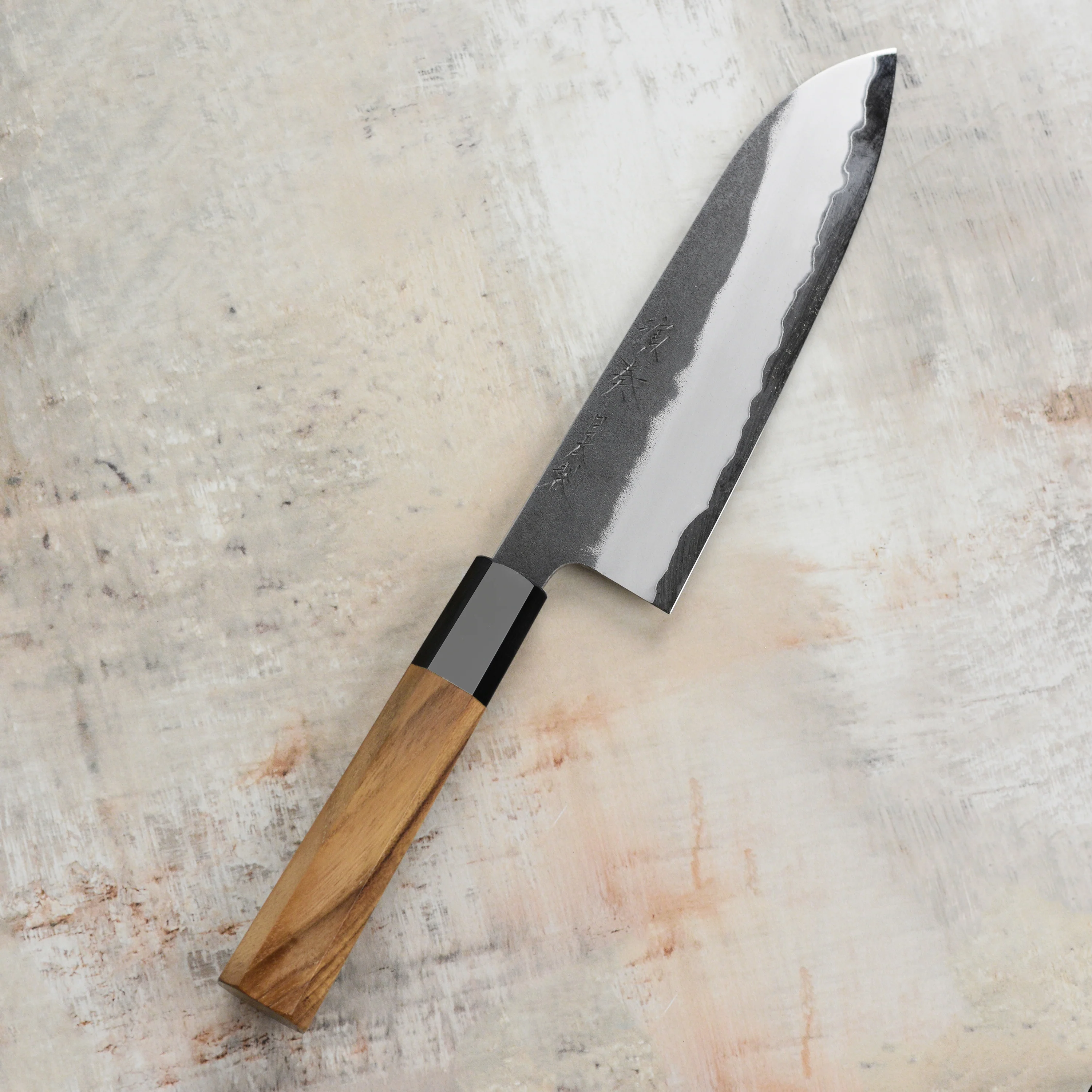 Enso Hand-Forged Aogami Super 6.7" Santoku with Saya - Image 8