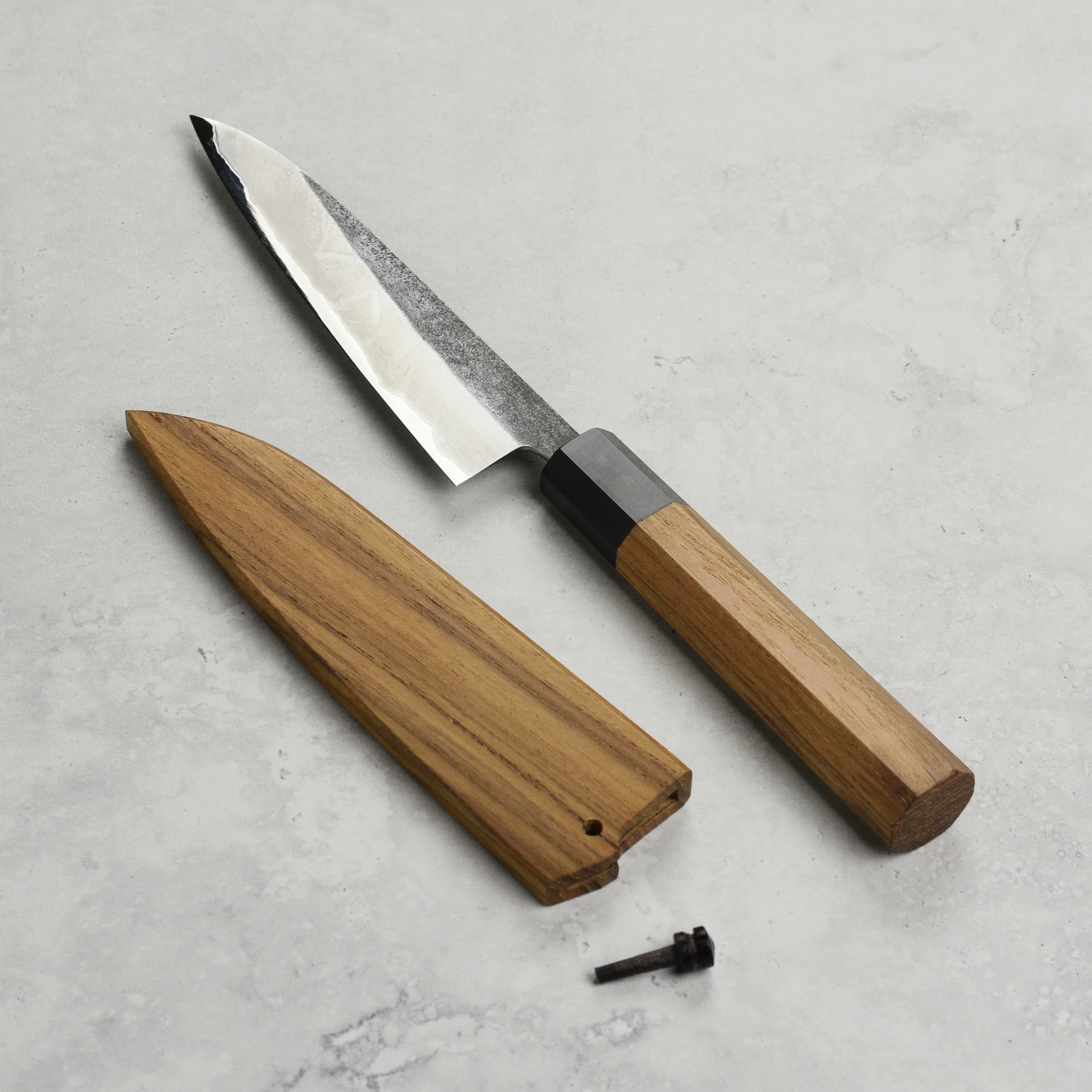 Enso Hand-Forged Aogami Super 4.7" Petty with Saya - Image 6