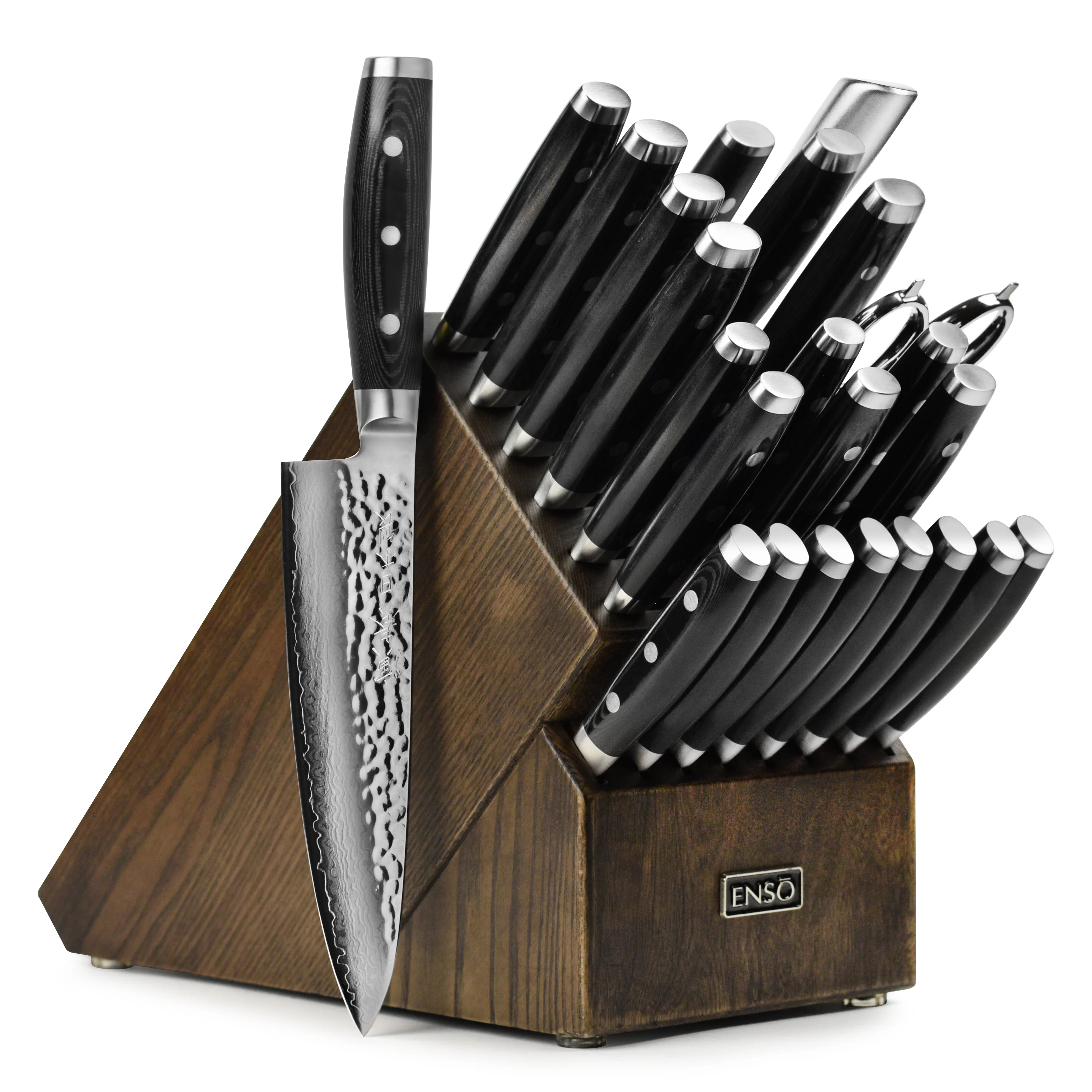 Enso HD 25 Piece Dark Ash Knife Block Set - Image 7