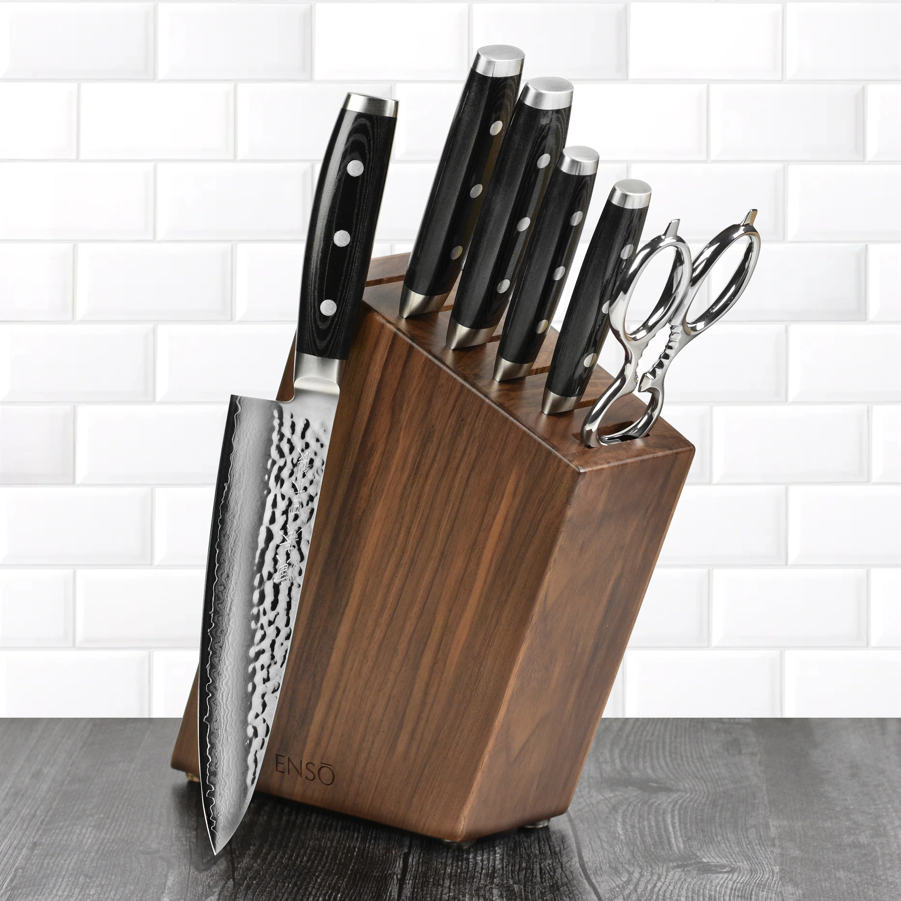 Enso HD 7 Piece Walnut Knife Block Set - Image 7