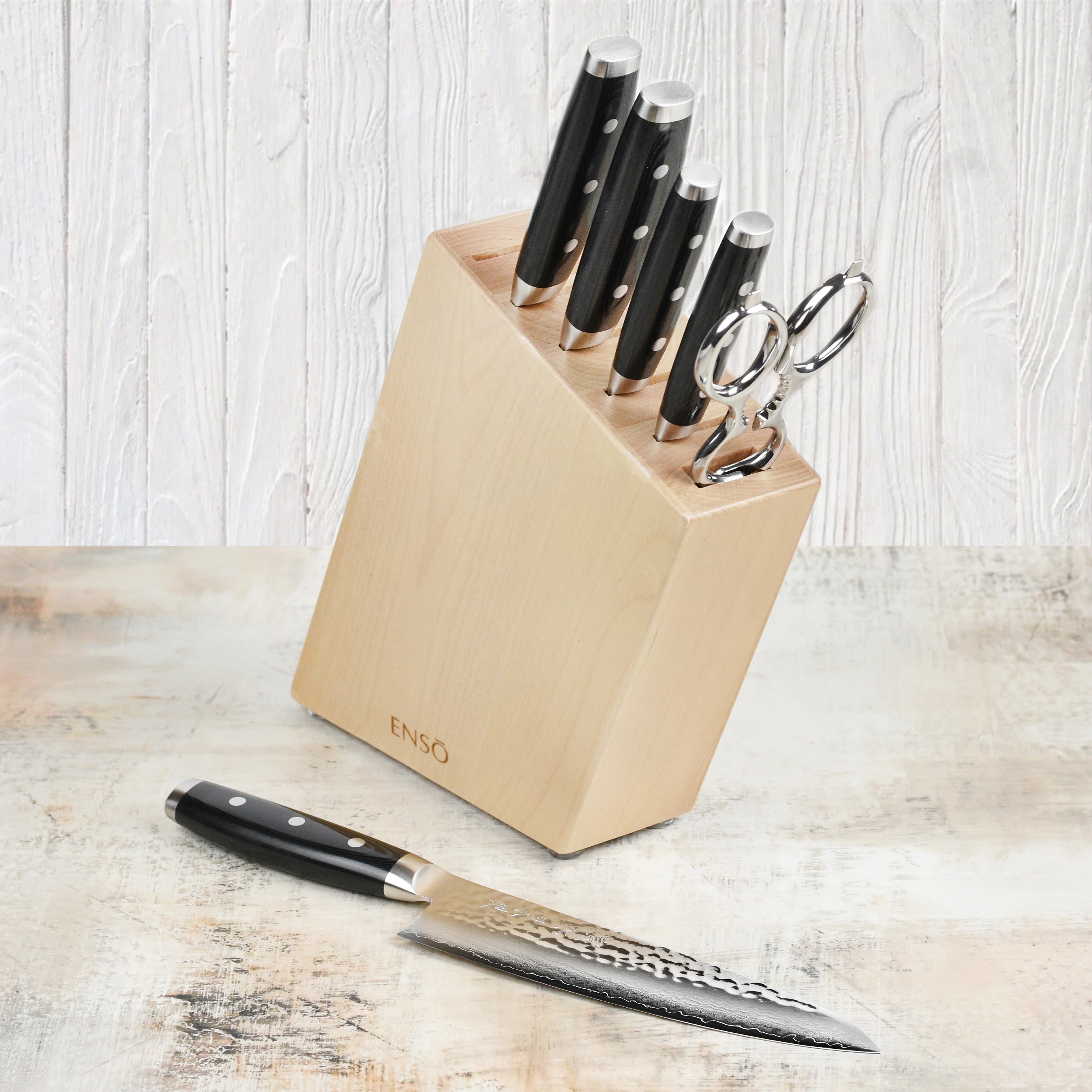 Enso HD 7 Piece Birch Knife Block Set