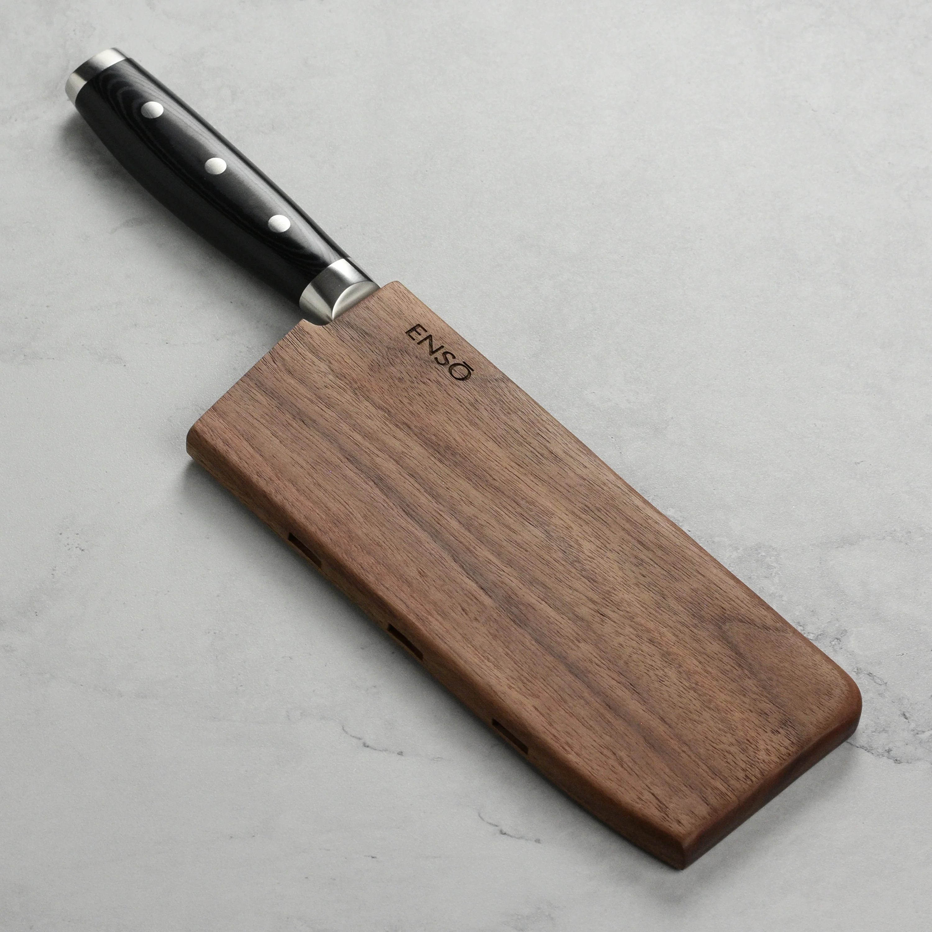 Enso Walnut Magnetic Sheath for 7" Chinese Chef's Knife - Image 2