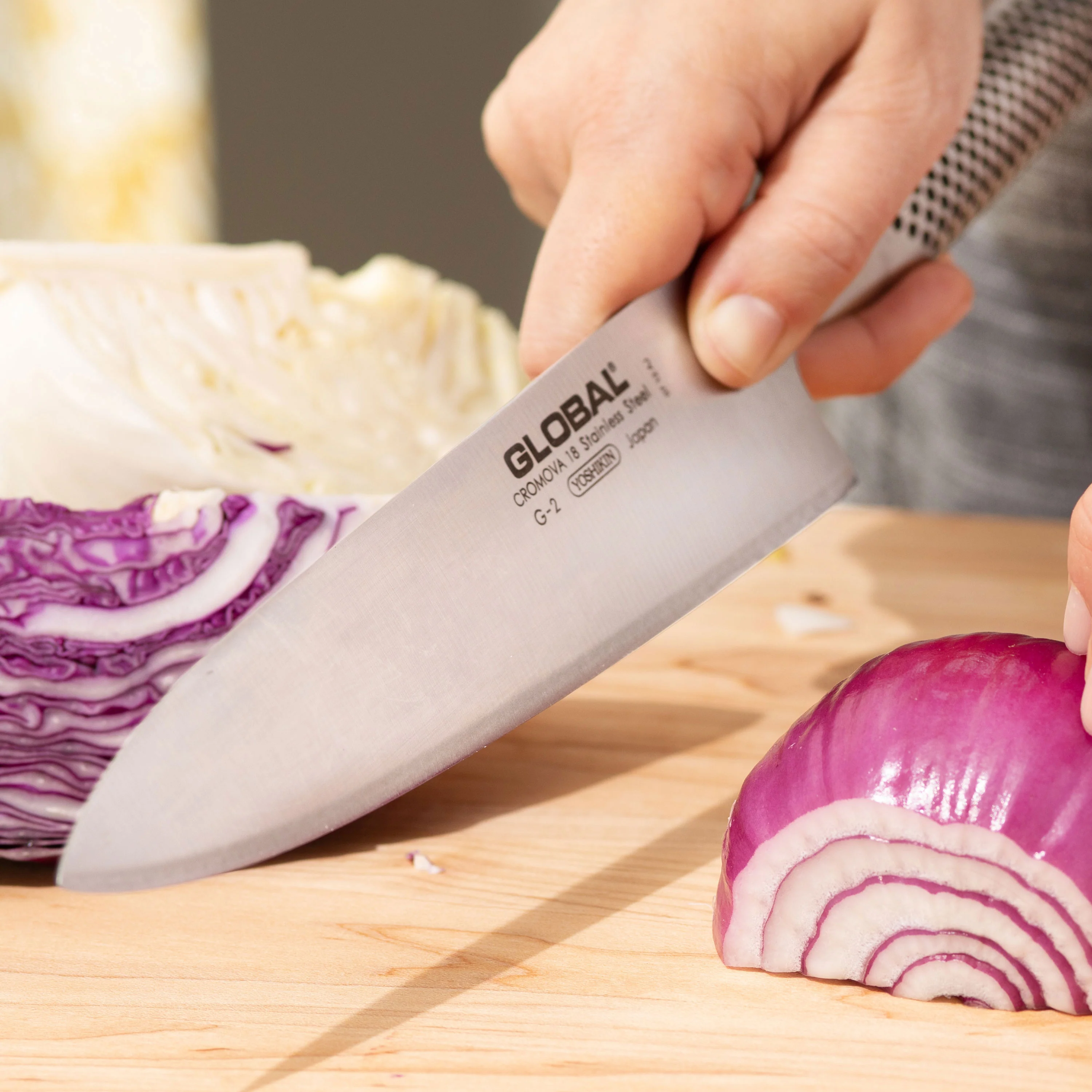Global 8" Chef's Knife with Water Stone Sharpener - Image 6