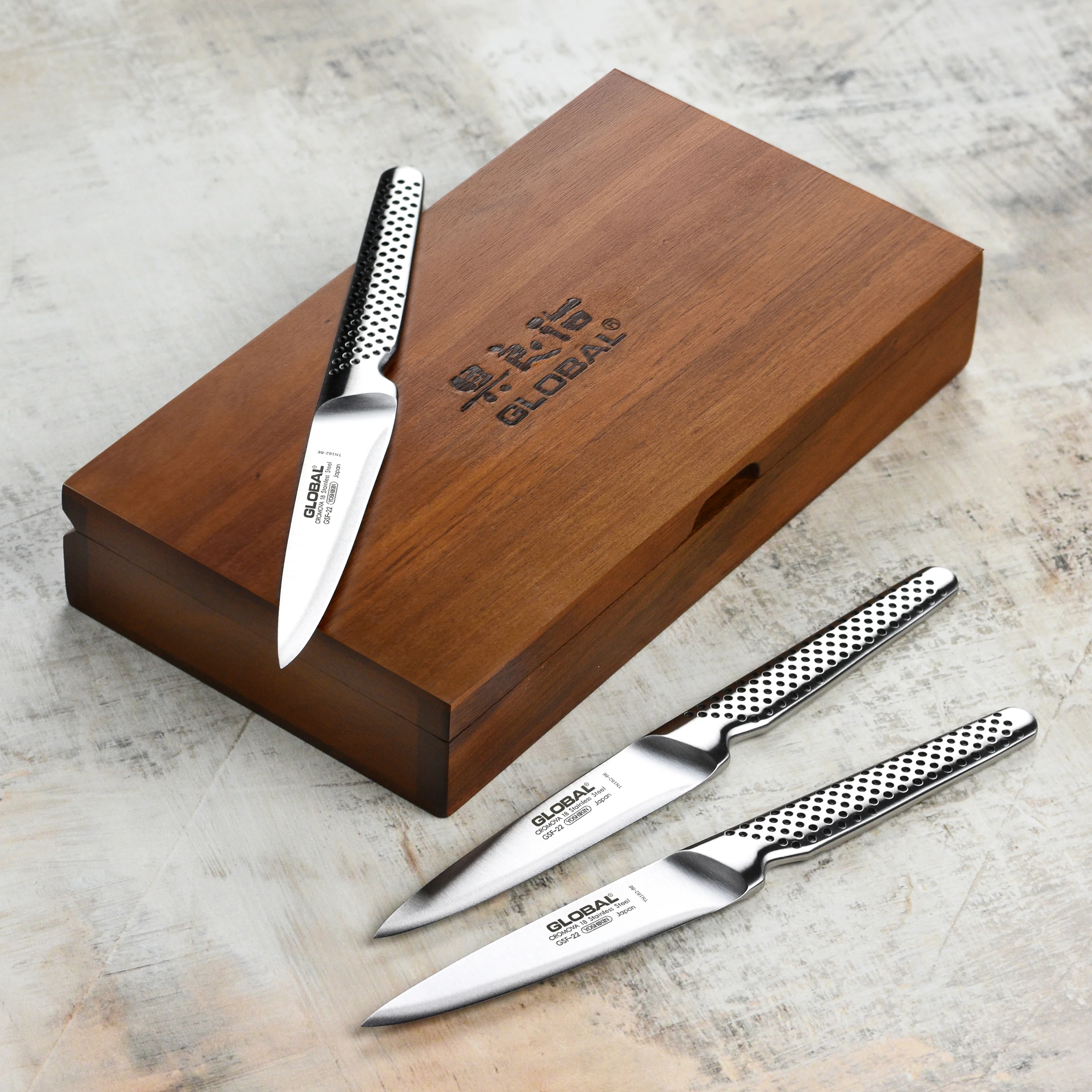 Global 6 Piece Fine Edge Steak Knife Set with Case - Image 6
