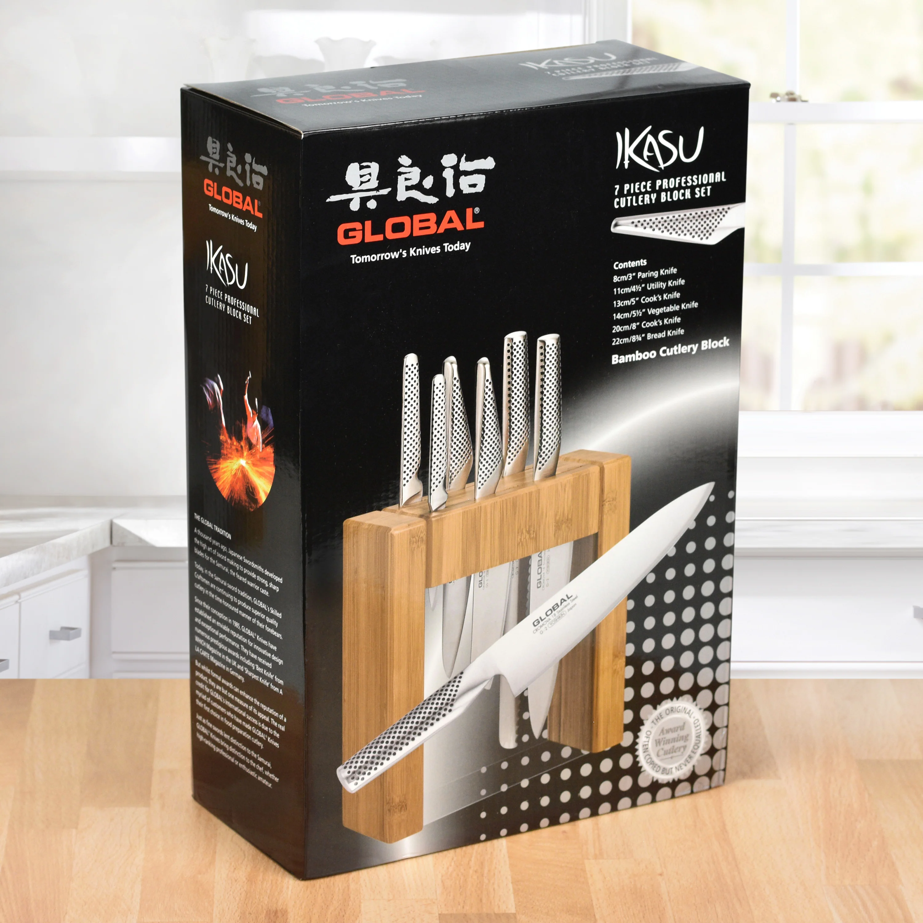 Global Ikasu 7 Piece Knife Block Set - Image 9