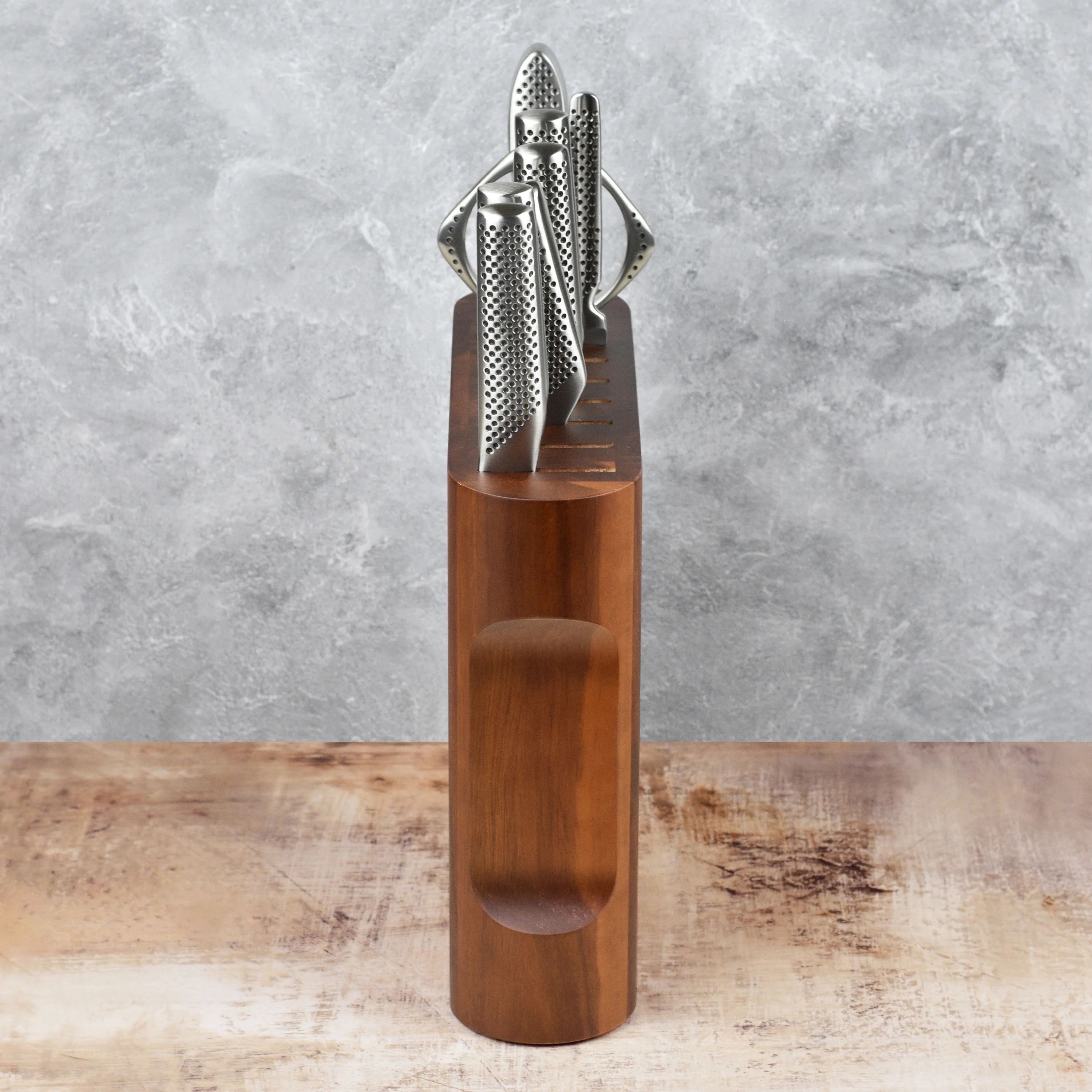 Global Kanpeki 10 Piece Knife Block Set, Acacia - Image 10