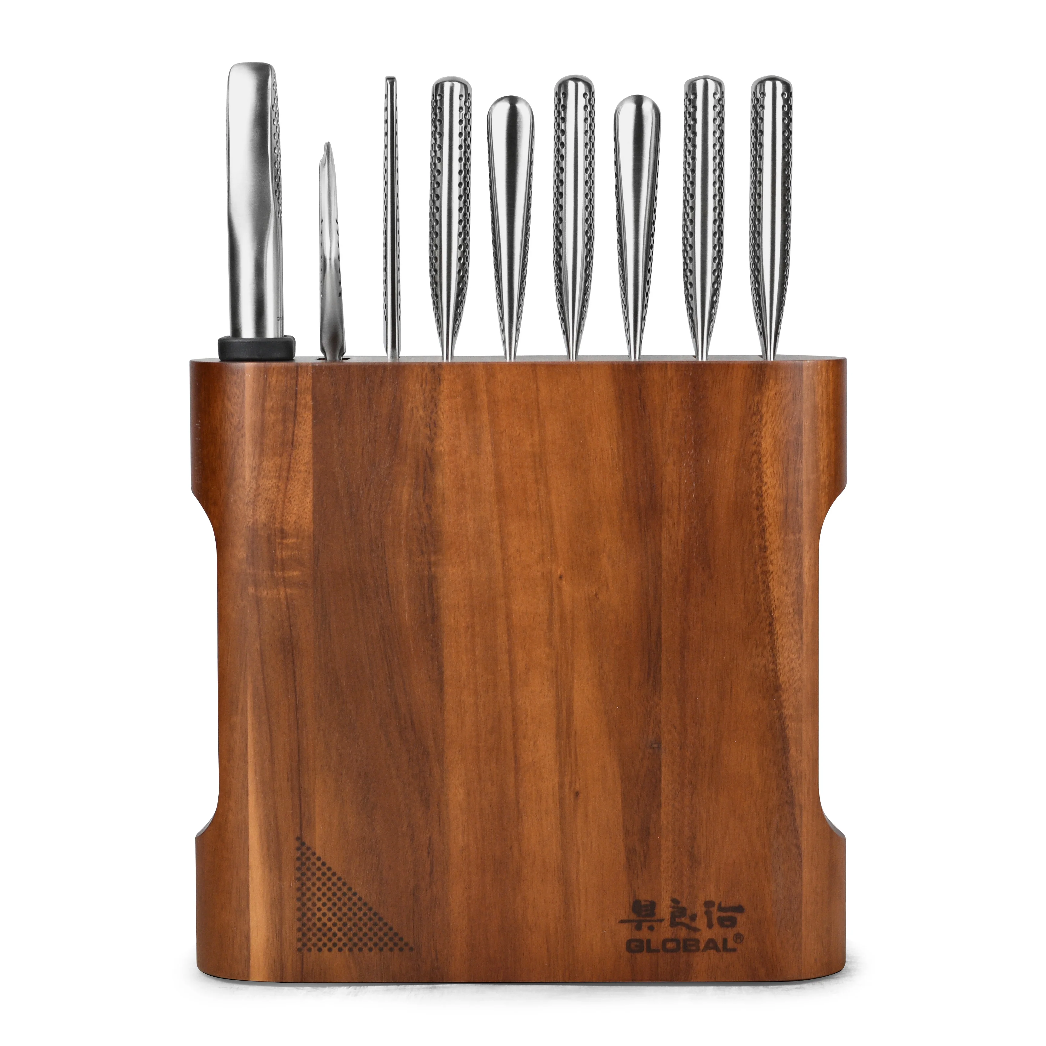 Global Kanpeki 10 Piece Knife Block Set, Acacia - Image 13