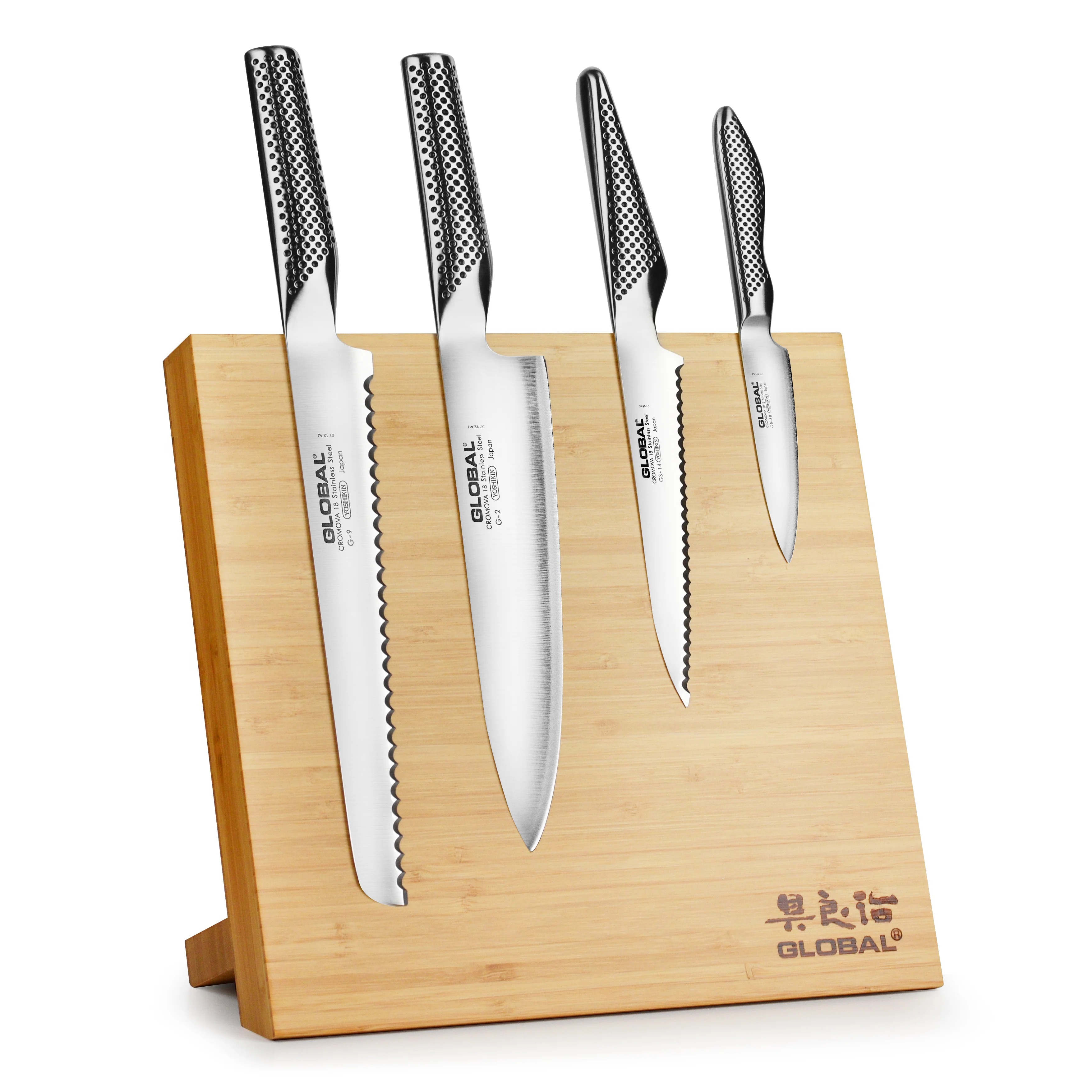 Global 5 Piece Magnetic Easel Knife Set, Bamboo Block - Image 9