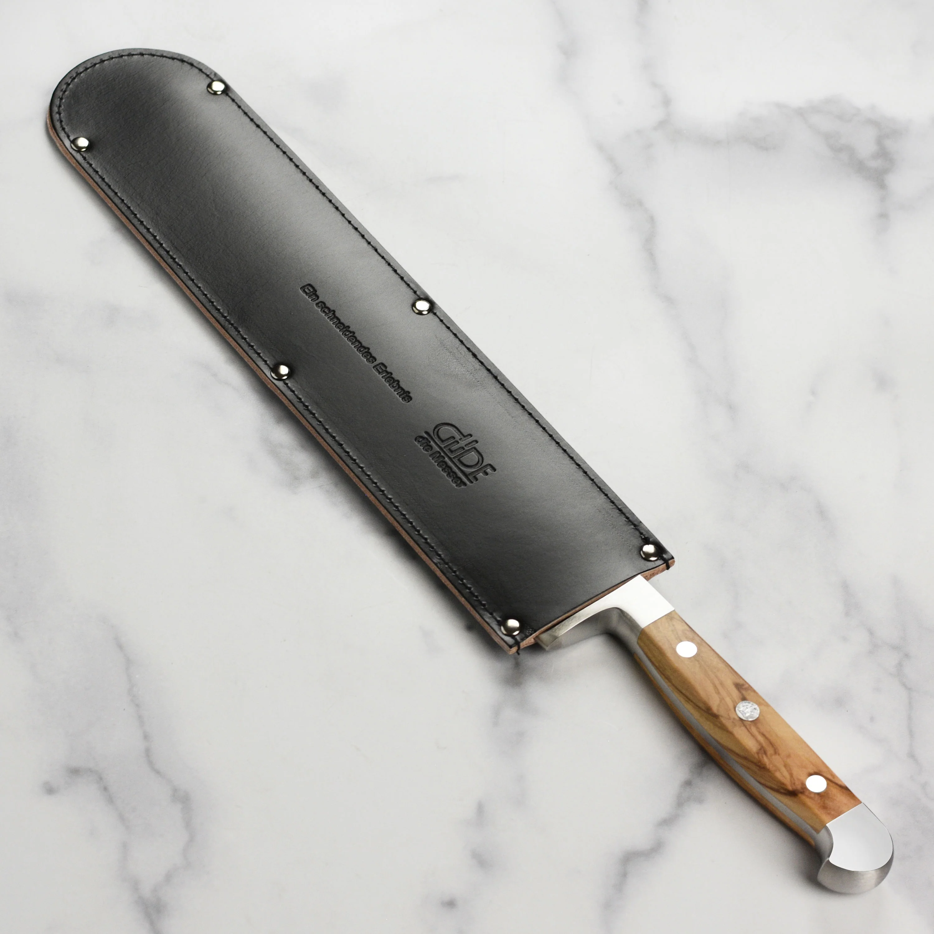 Gude Leather Sheath for Large 12.6" Bread Knife - Image 6
