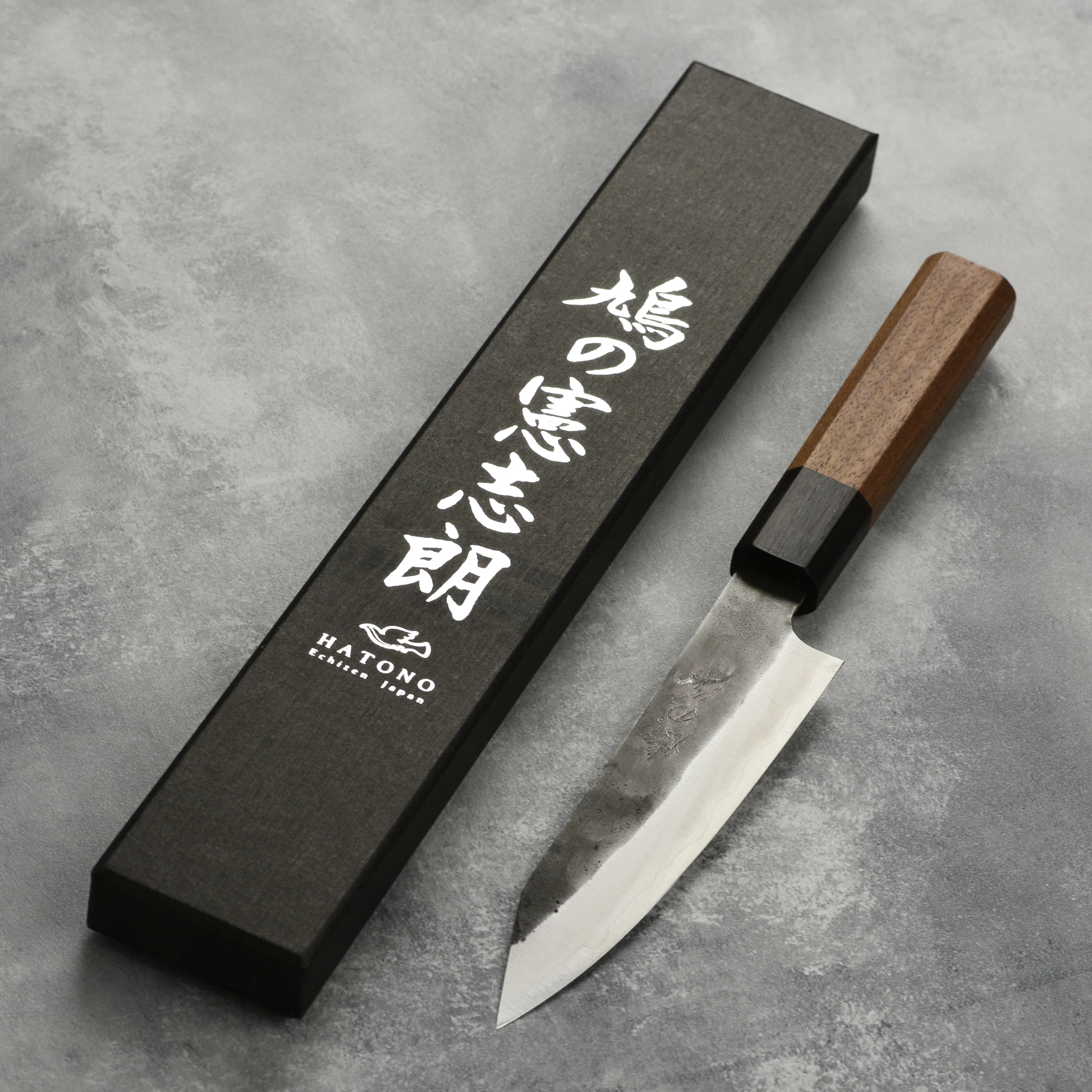 Hatono Aogami Super Kurouchi Stainless Clad 5.3" Kiritsuke Petty - Image 3
