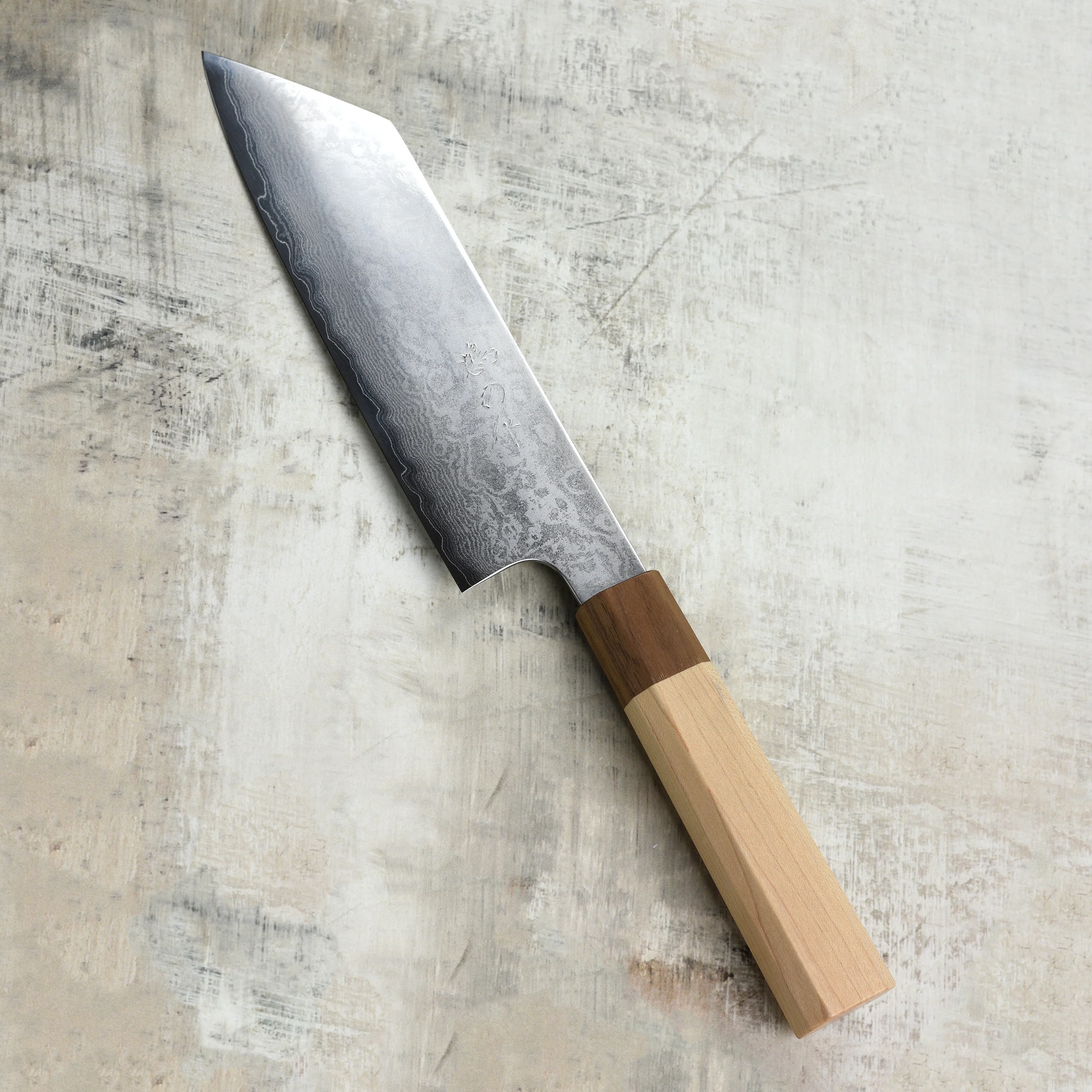 Hatono Ginsan Damascus 7" Bunka - Image 4