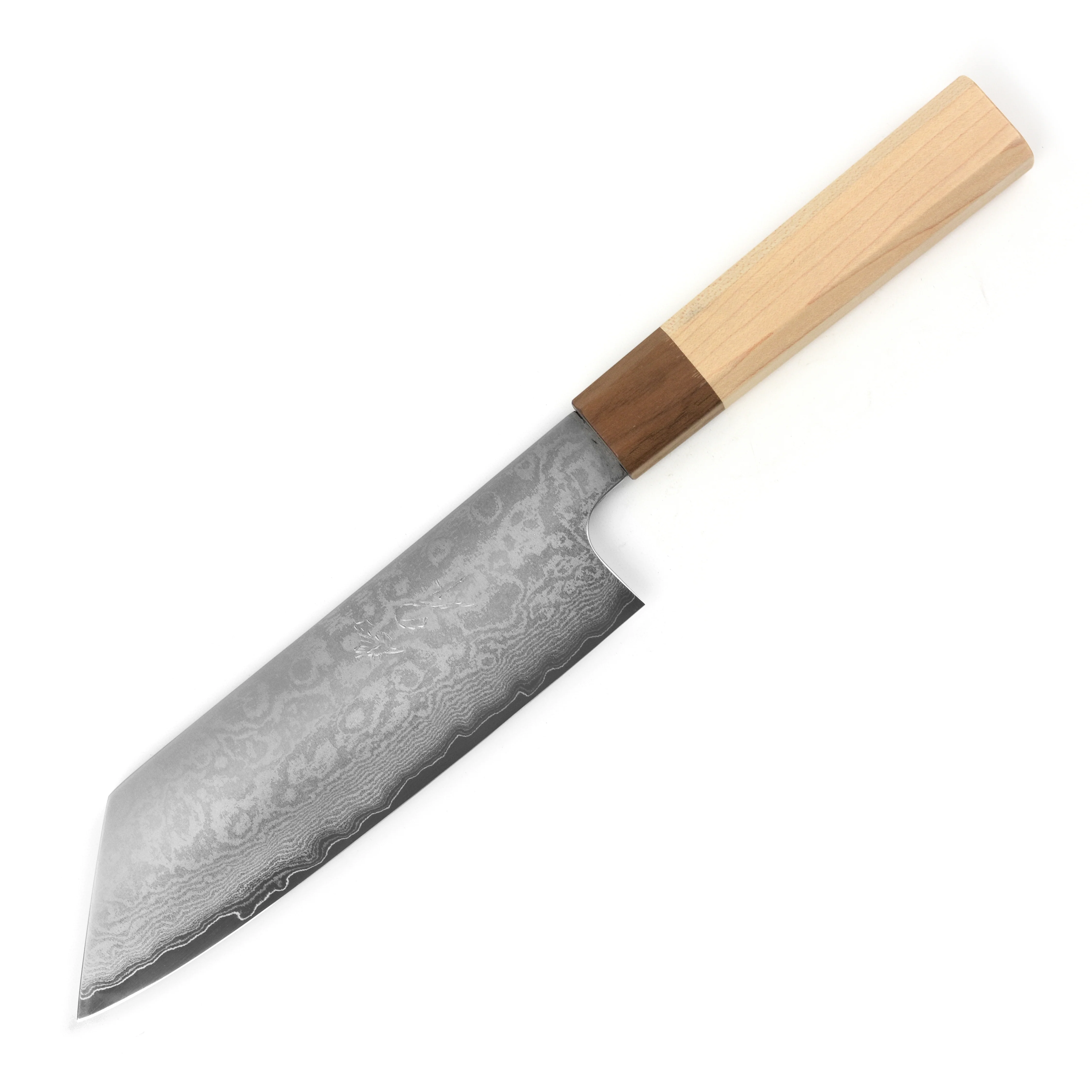 Hatono Ginsan Damascus 7" Bunka - Image 9