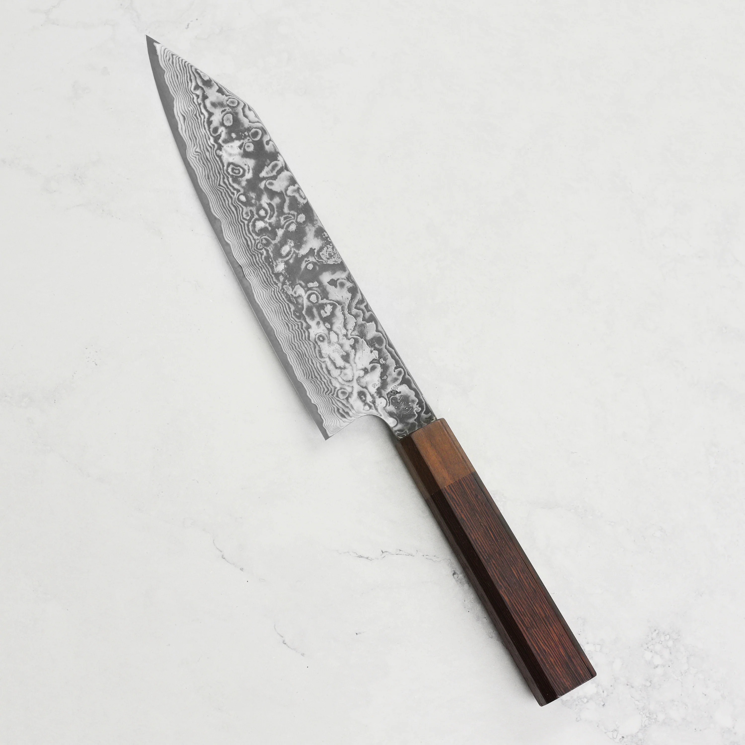 Hatono SG2 Kurozome Damascus 8.25" Kiritsuke Gyuto - Image 4