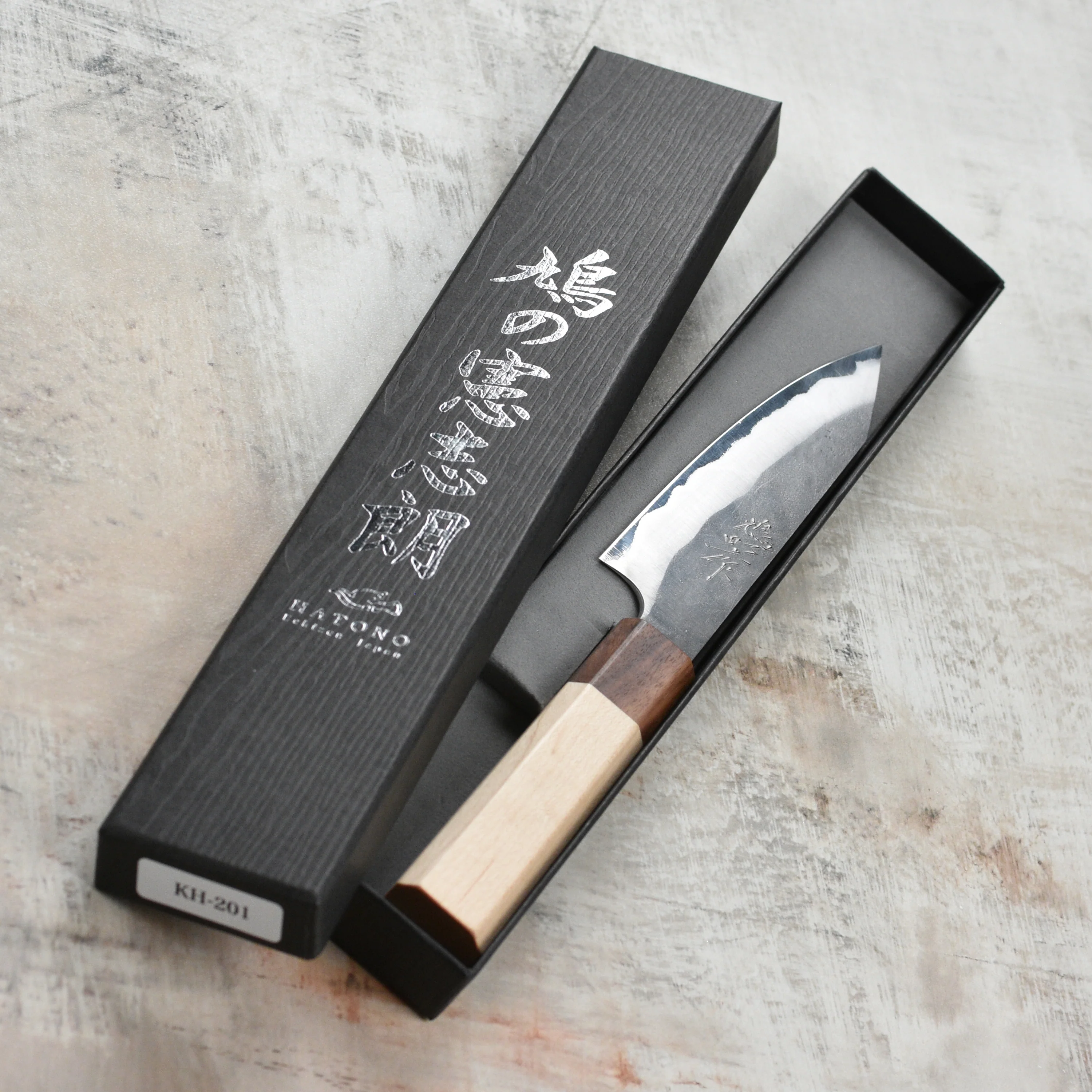 Hatono Shirogami #1 Nashiji Stainless Clad 5.3" Kiritsuke Petty - Image 3