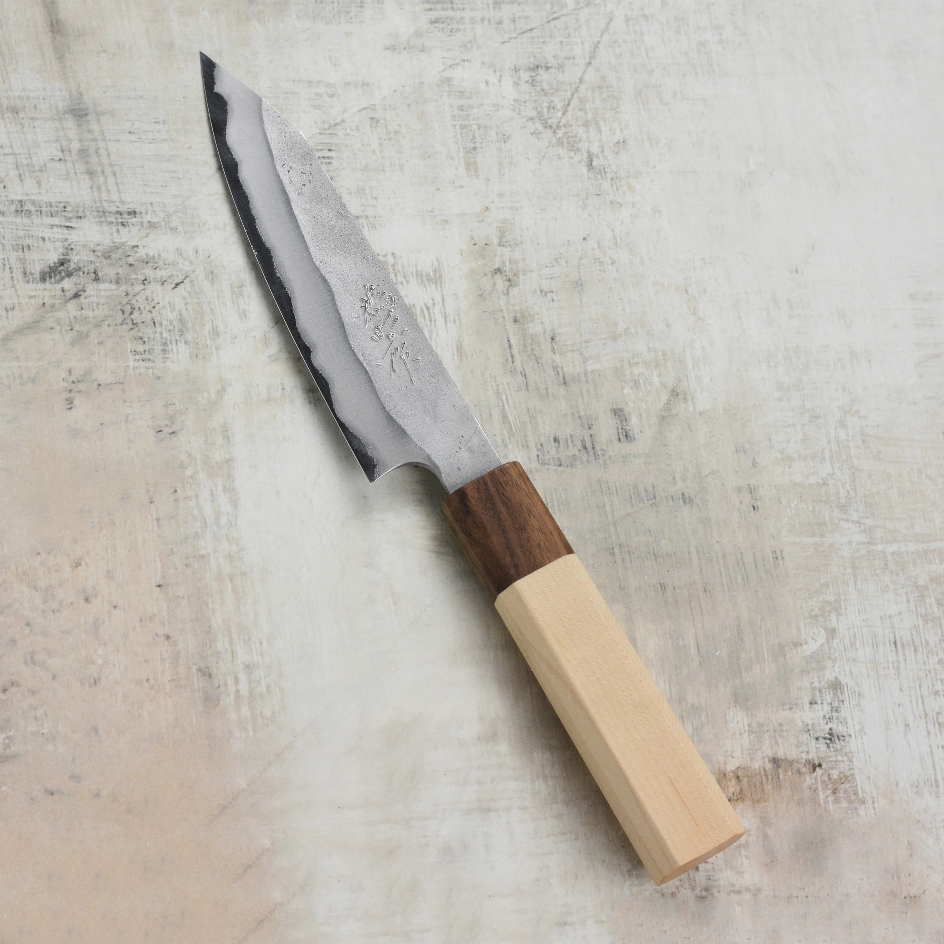 Hatono Shirogami #1 Nashiji Stainless Clad 5.3" Kiritsuke Petty - Image 7
