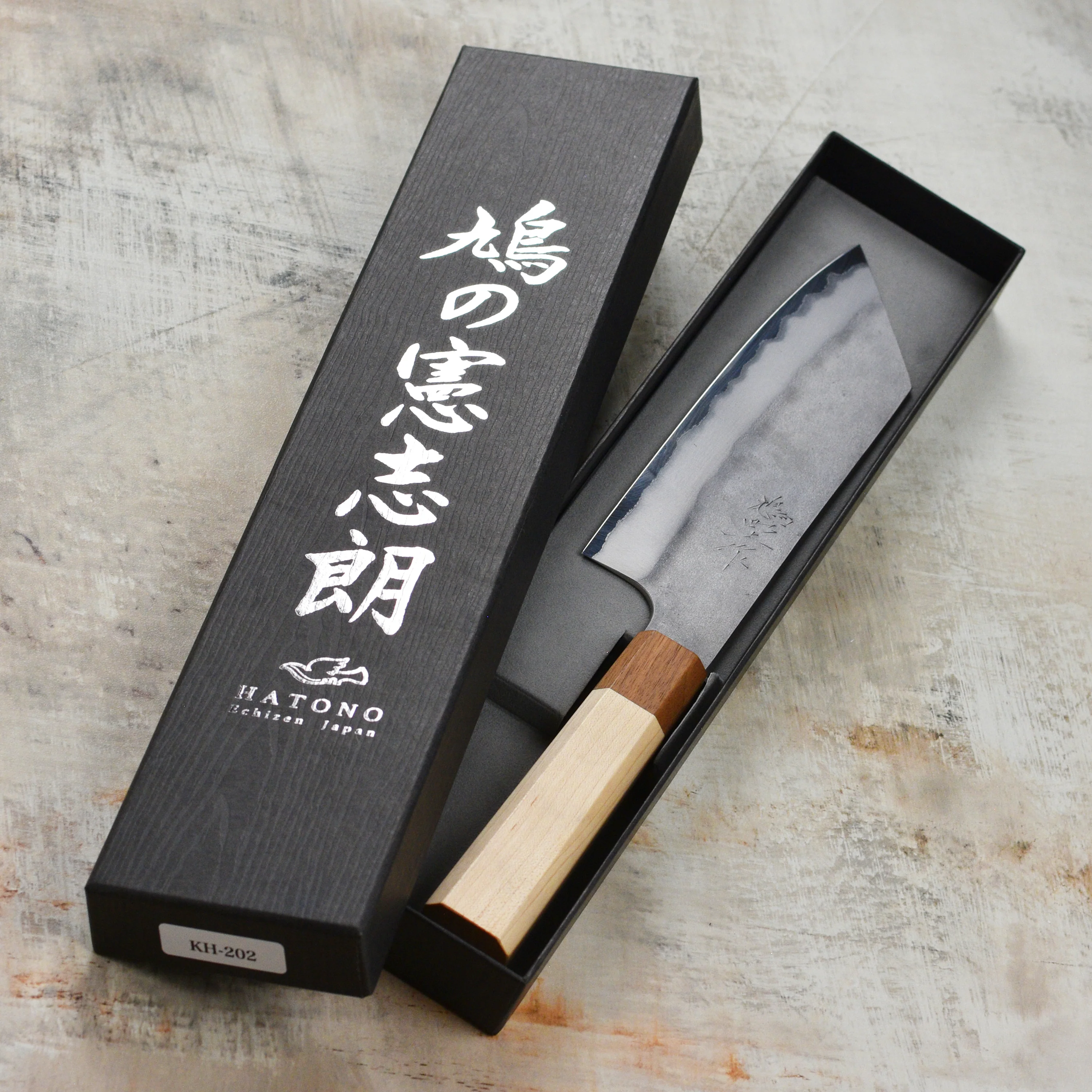 Hatono Shirogami #1 Nashiji Stainless Clad 7" Bunka - Image 4