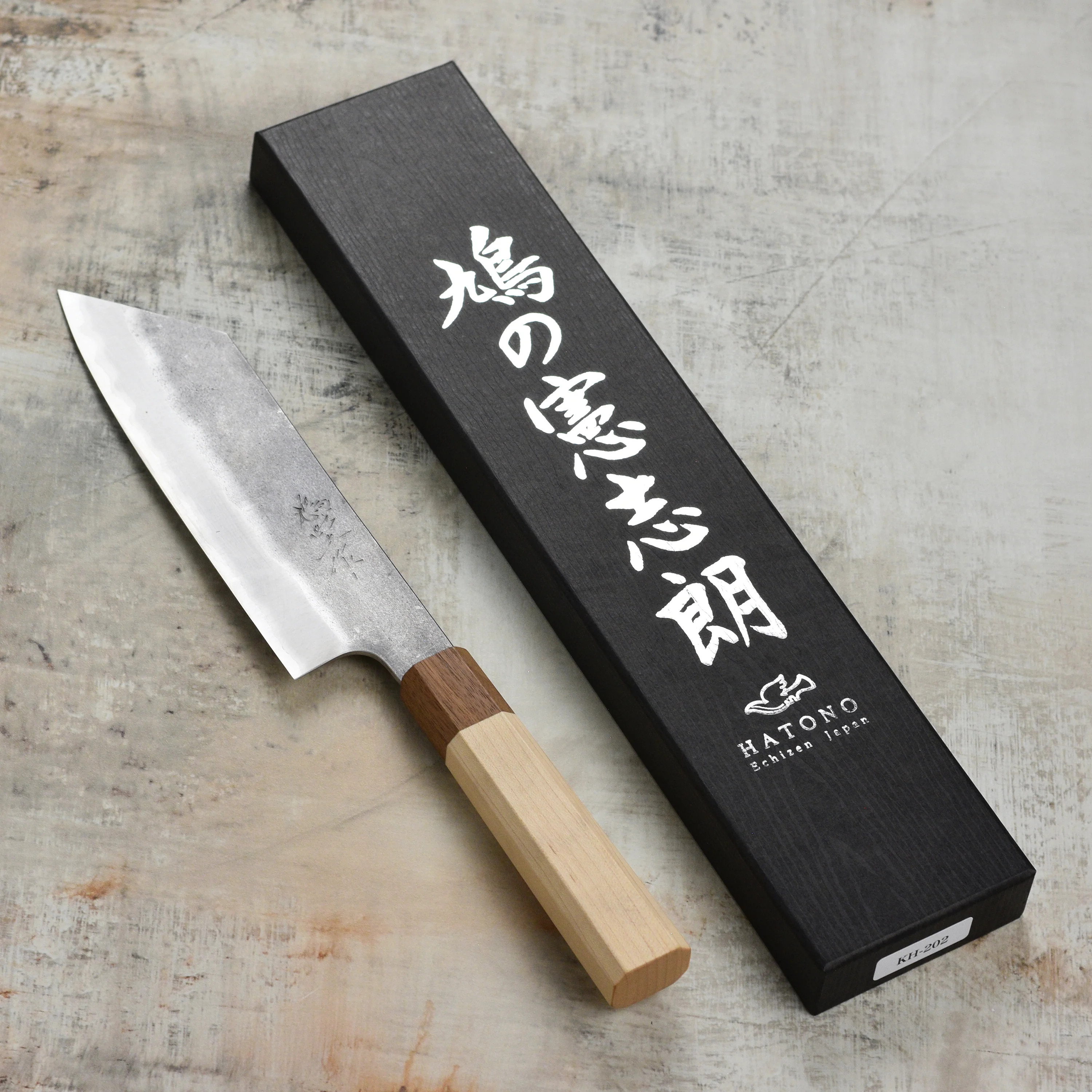 Hatono Shirogami #1 Nashiji Stainless Clad 7" Bunka - Image 7