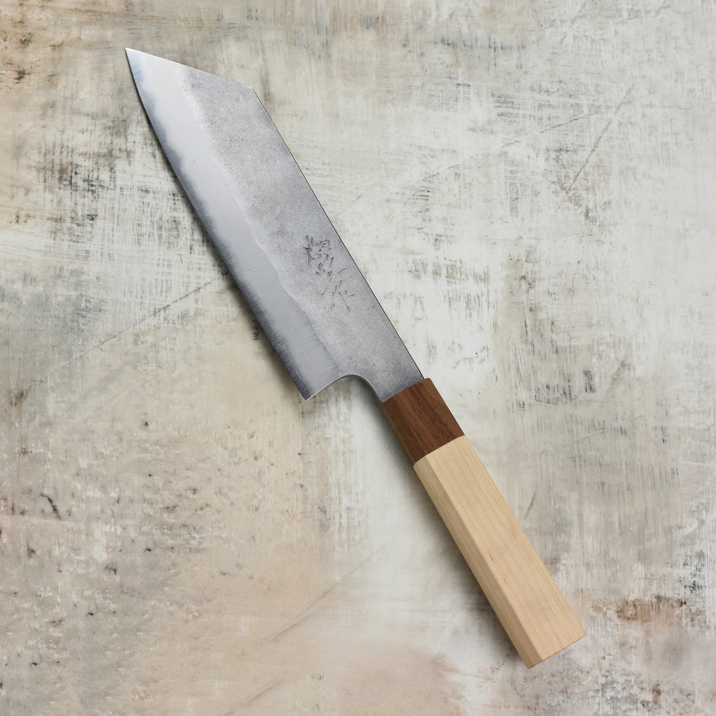 Hatono Shirogami #1 Nashiji Stainless Clad 7" Bunka - Image 8