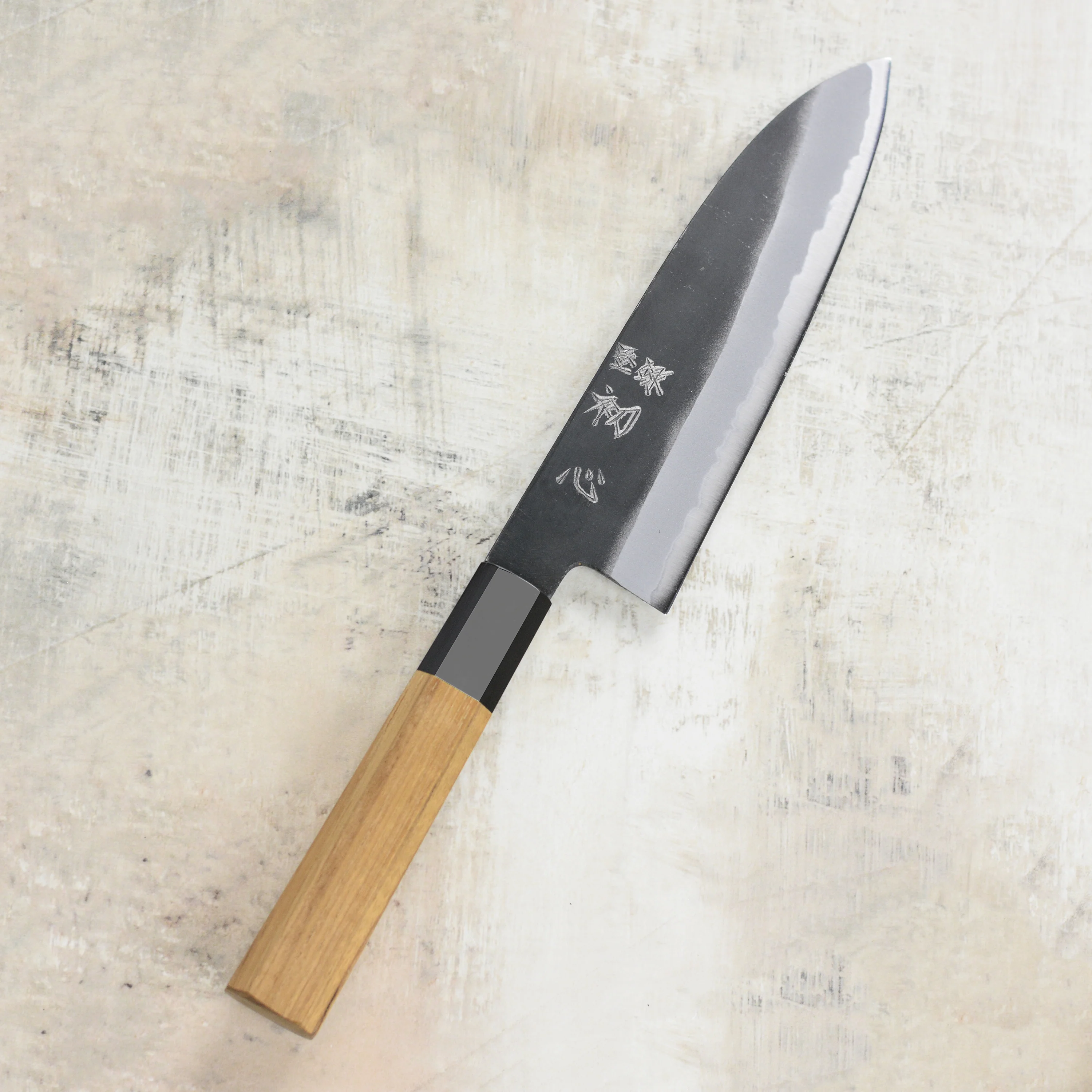 Hatsukokoro Aosagi Aogami #2 Kurouchi 7" Santoku - Image 8