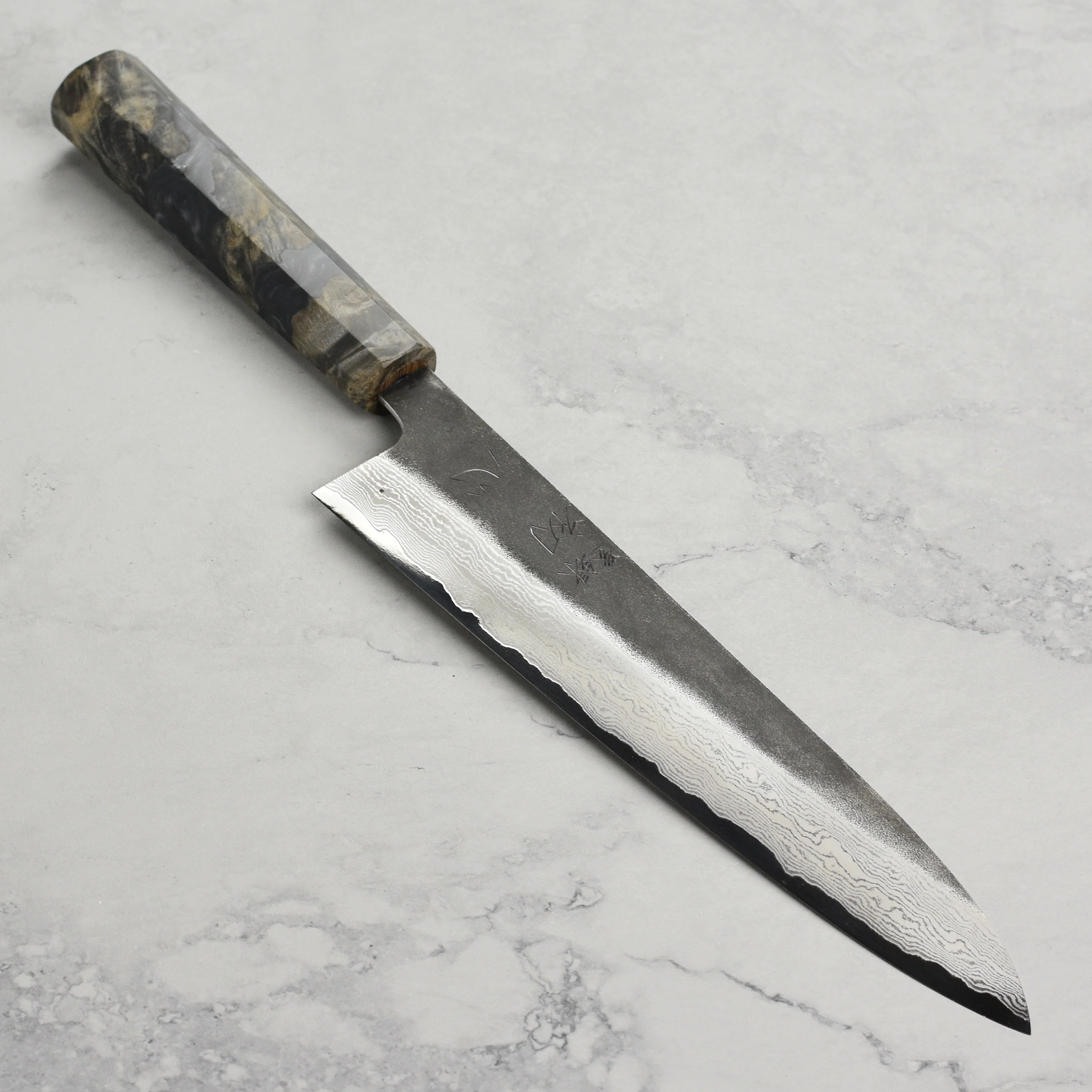 Hatsukokoro Atelier Kurouchi Damascus 9.4" Gyuto