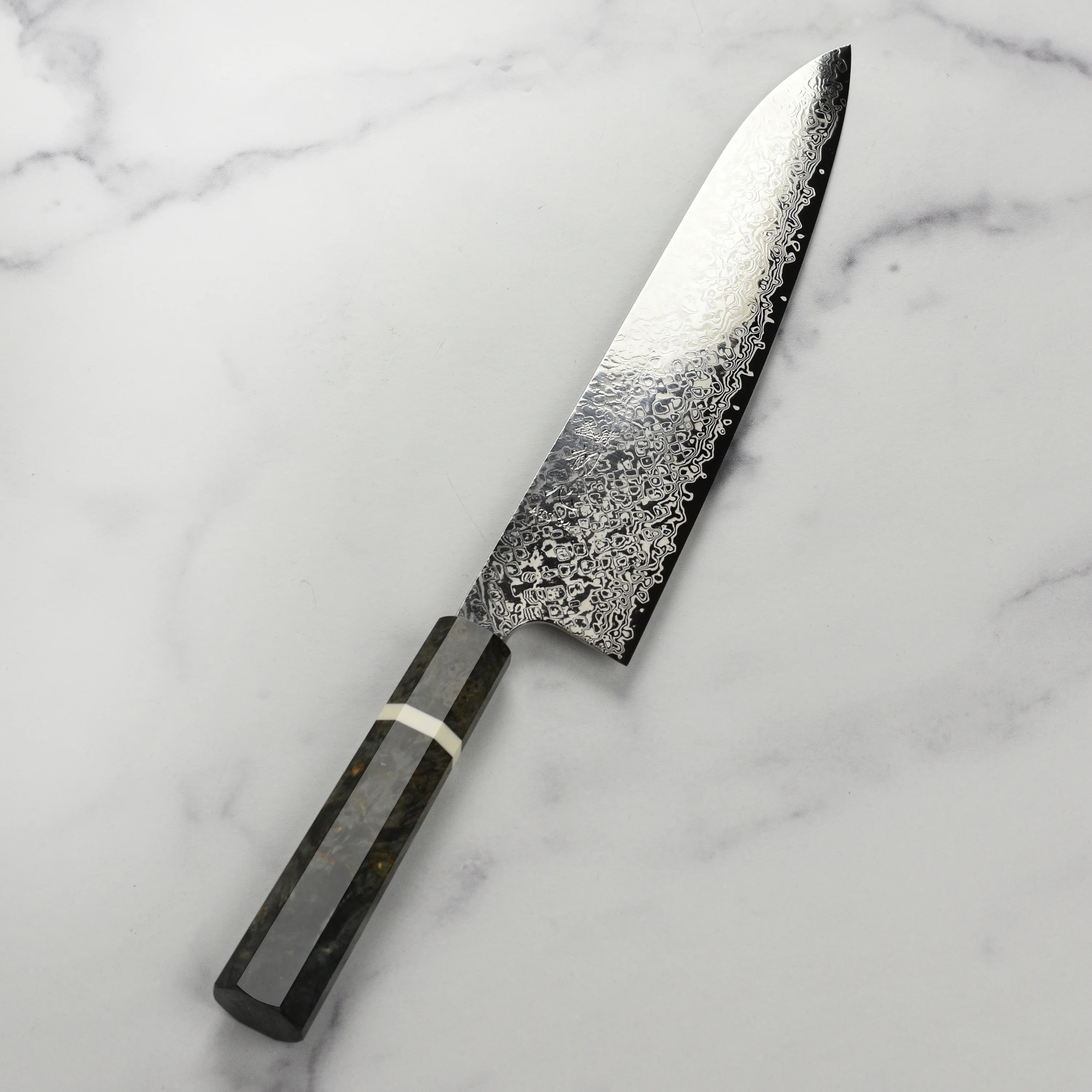 Hatsukokoro x Yauji Ginga34 Damascus 9.4" Gyuto - Image 6