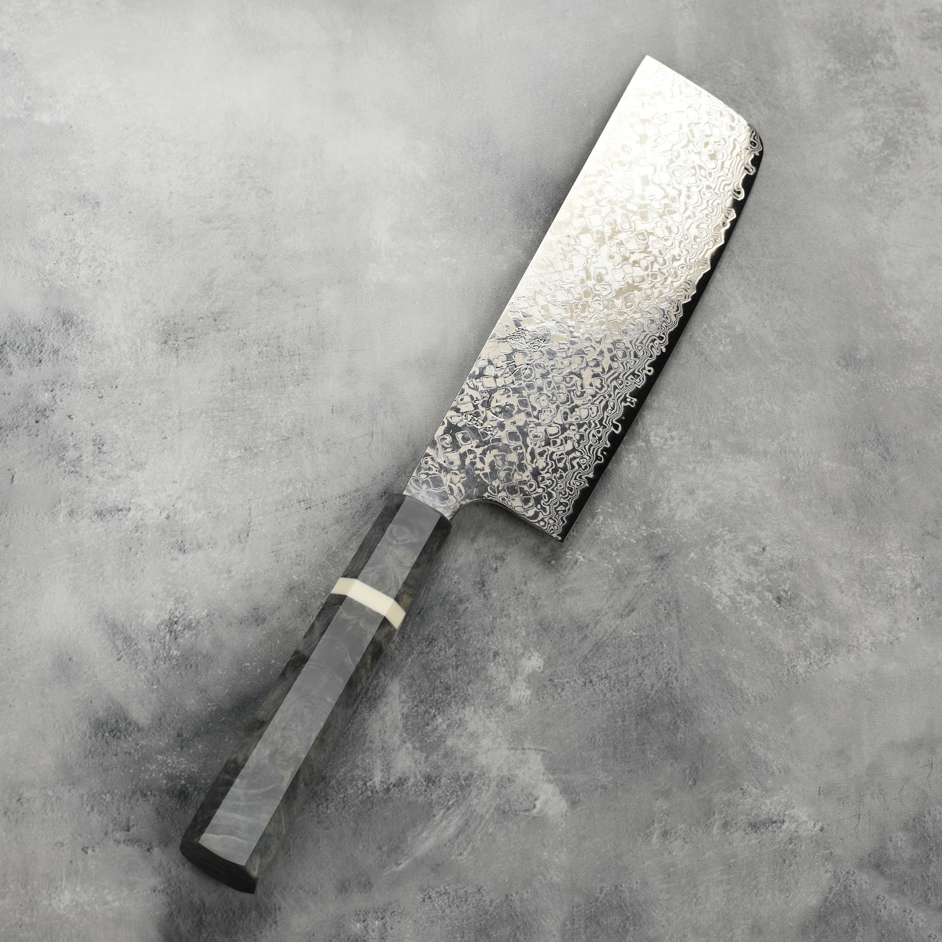 Hatsukokoro x Yauji Ginga34 Damascus 6.7" Nakiri - Image 6