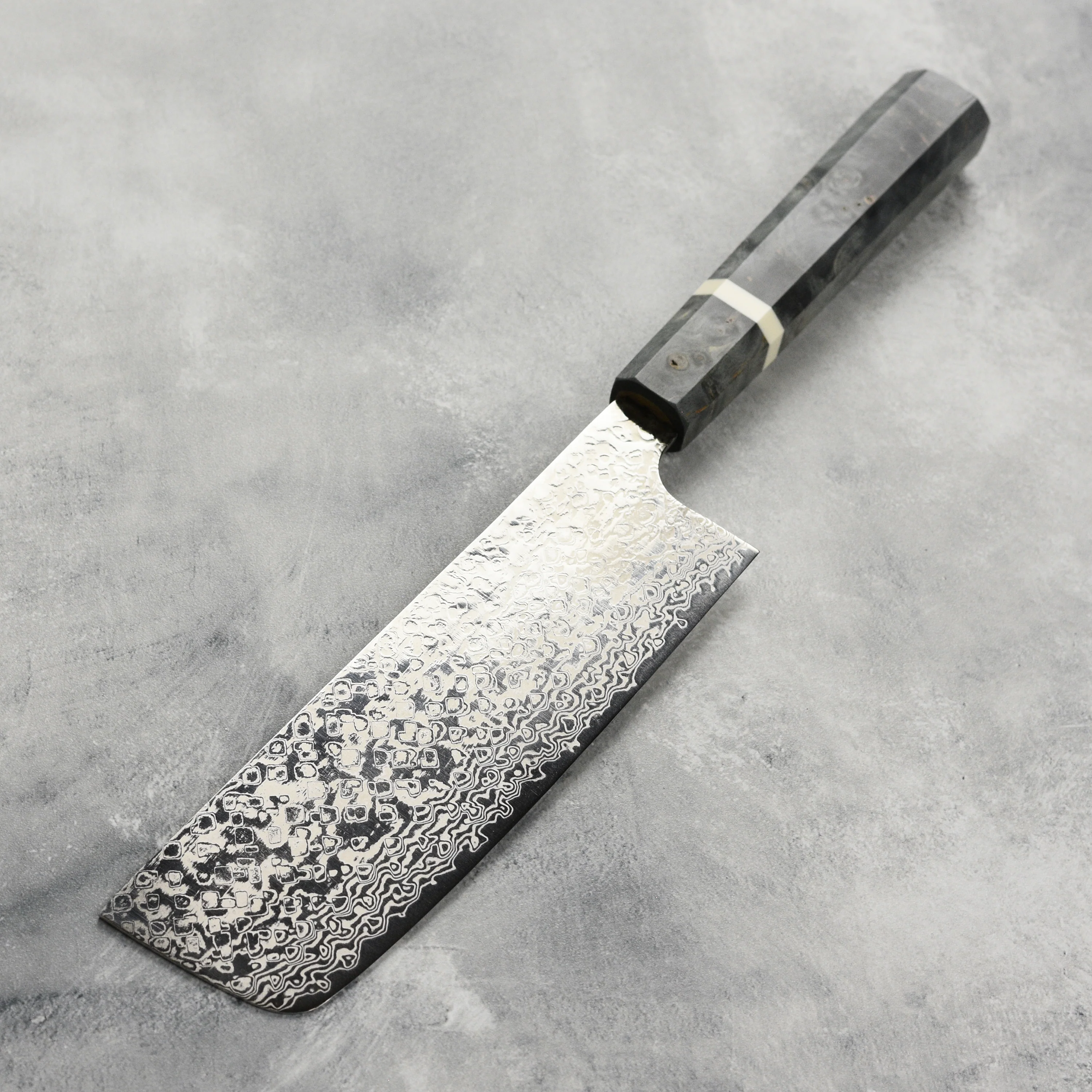 Hatsukokoro x Yauji Ginga34 Damascus 6.7" Nakiri - Image 7