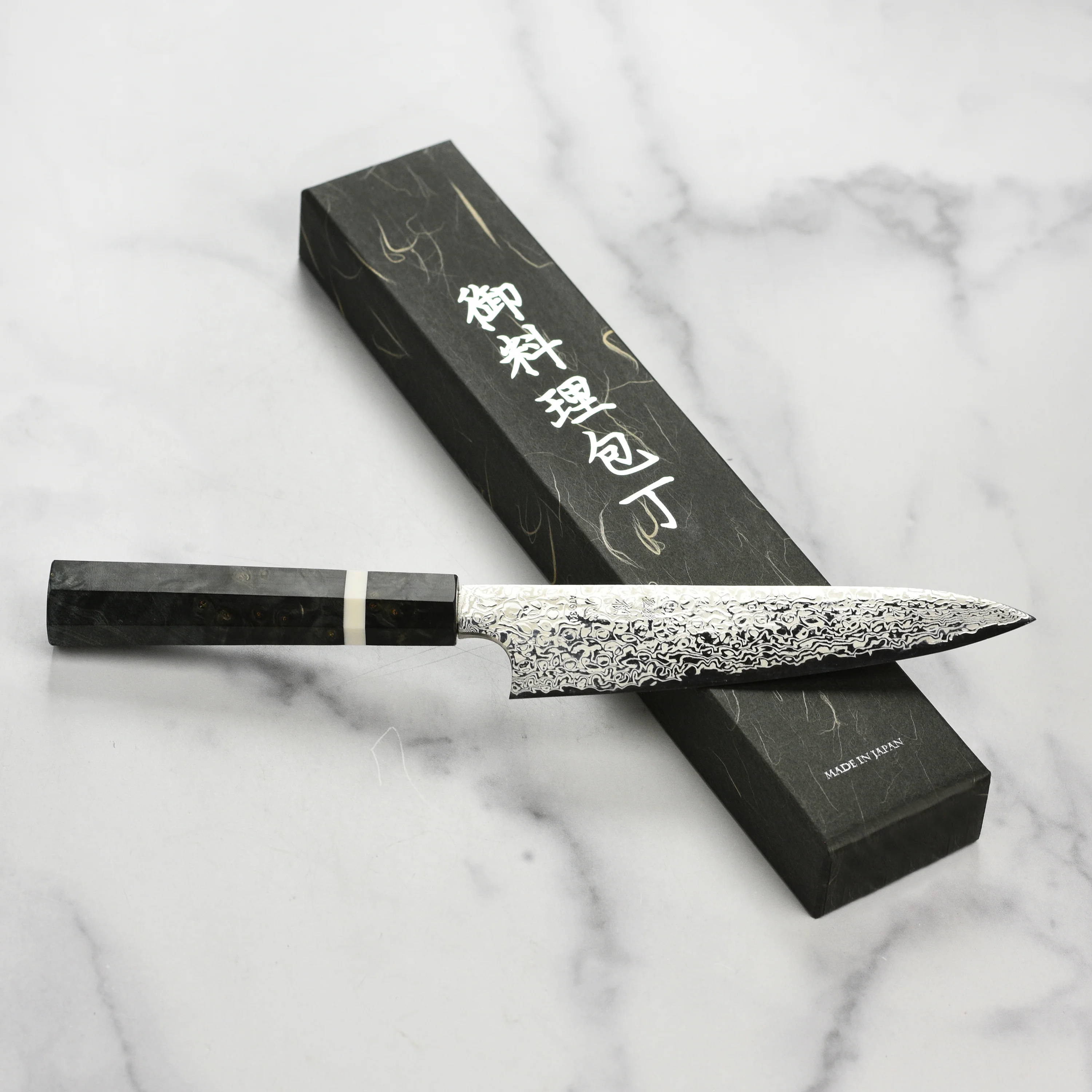 Hatsukokoro x Yauji Ginga34 Damascus 5.9" Petty - Image 6