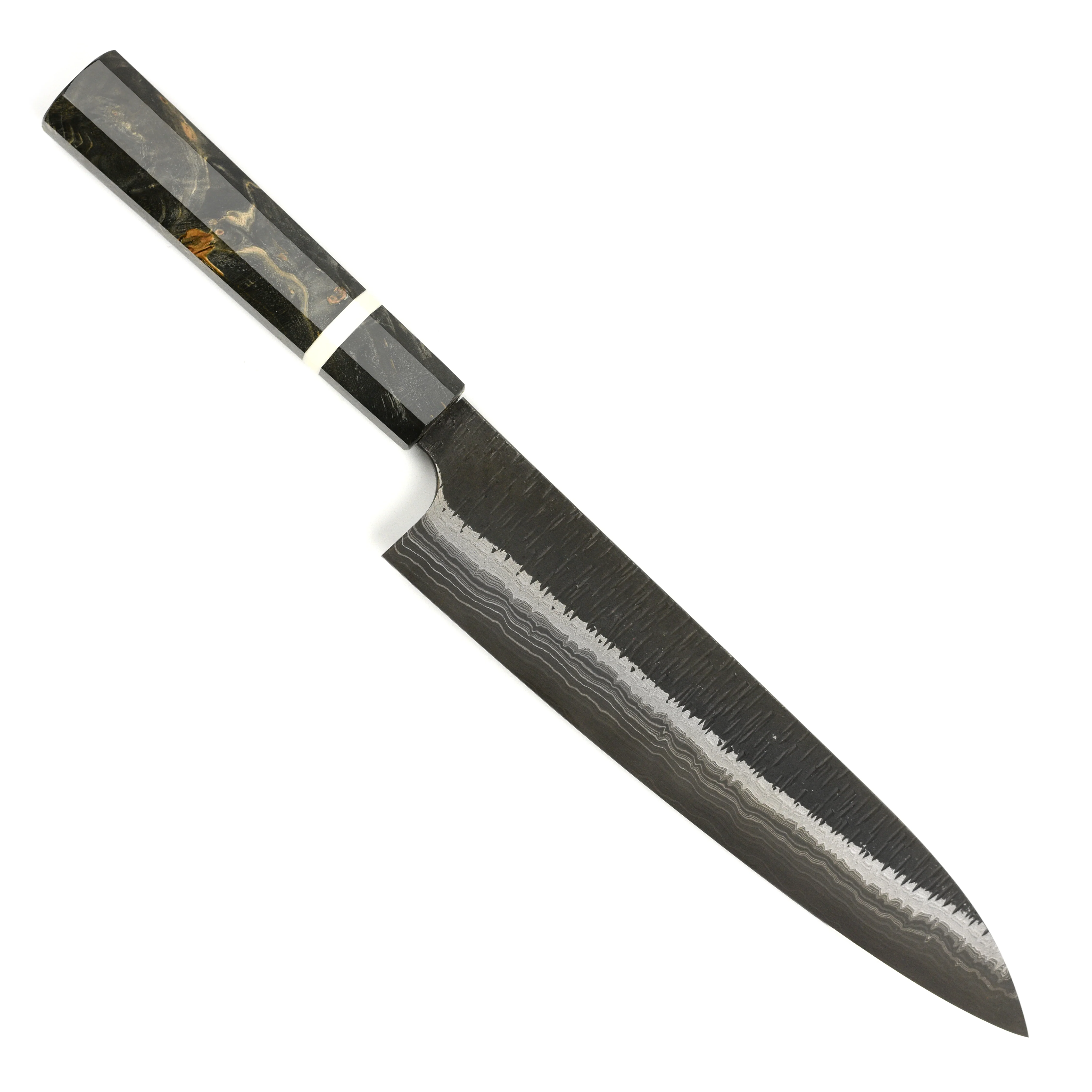 Hatsukokoro x Nigara Itadaki Coreless Damascus 9.4" Gyuto - Image 5