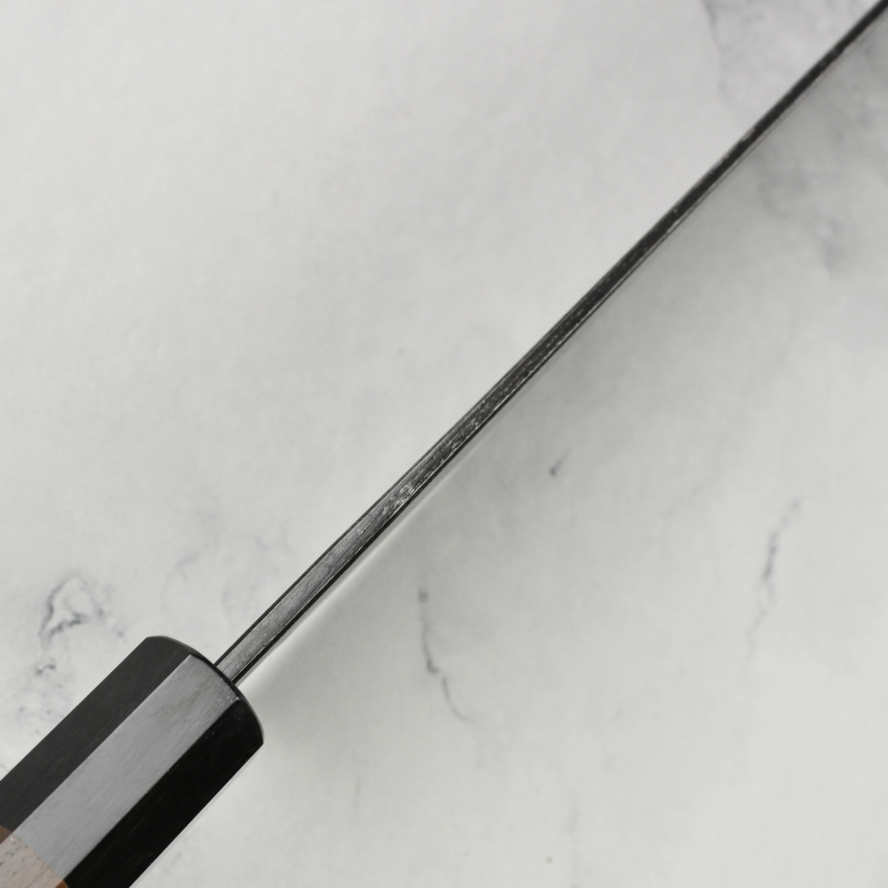 Hatsukokoro Kumokage Aogami Kurouchi Damascus 9.4" Gyuto - Image 3