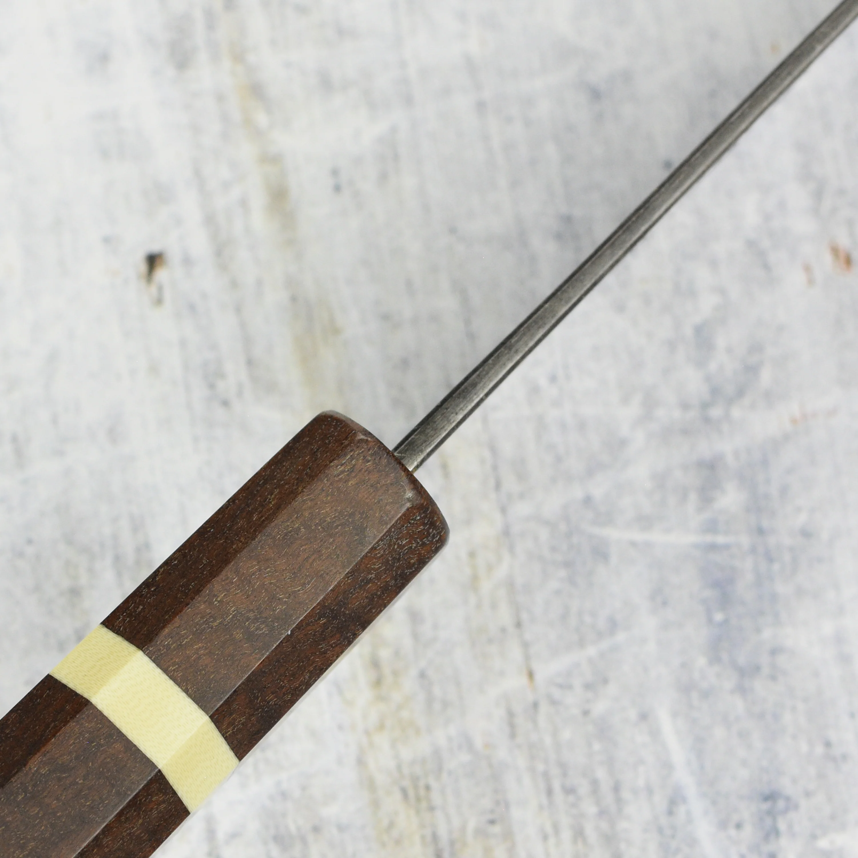 Hatsukokoro Kumokage Aogami Kurouchi Damascus 6.5" Nakiri, C+M Custom Handle - Image 8