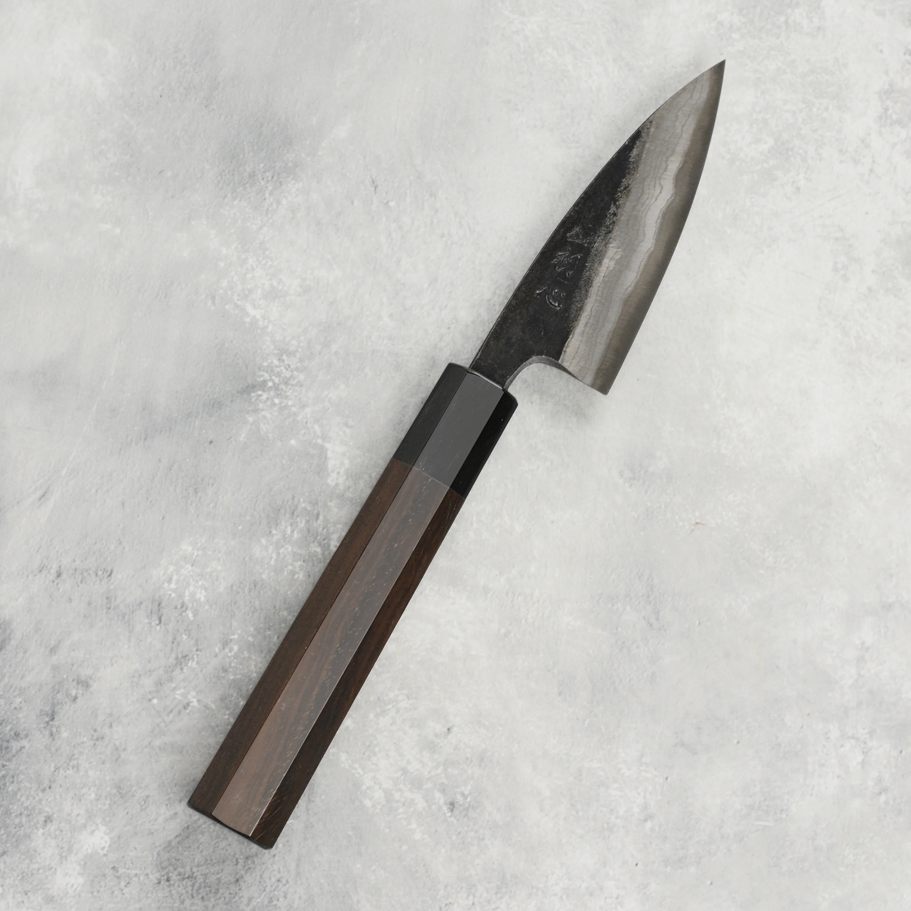 Hatsukokoro Kumokage Aogami Kurouchi Damascus 3.1" Petty - Image 7