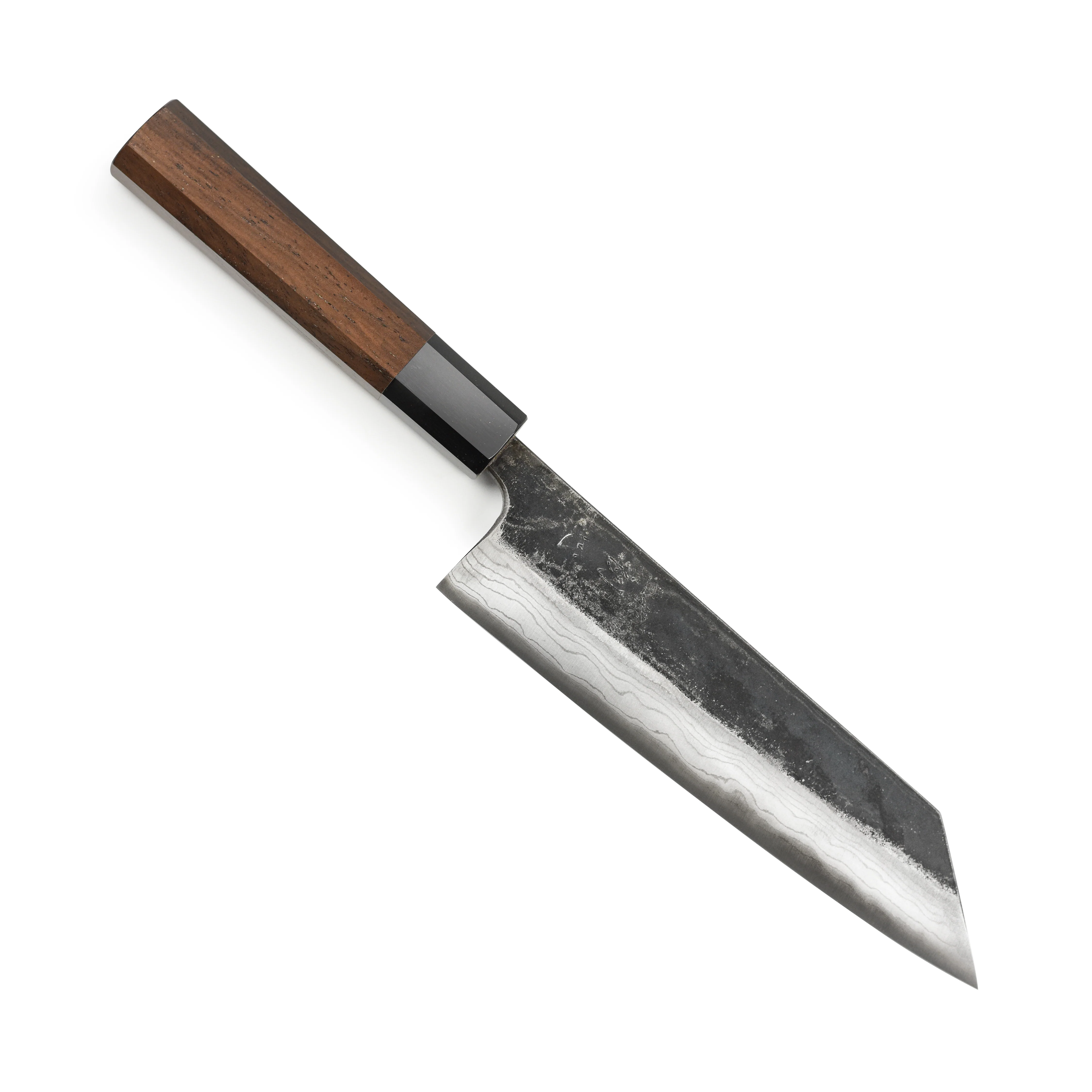 Hatsukokoro Kumokage Aogami #2 Kurouchi Damascus 7" Bunka - Image 5