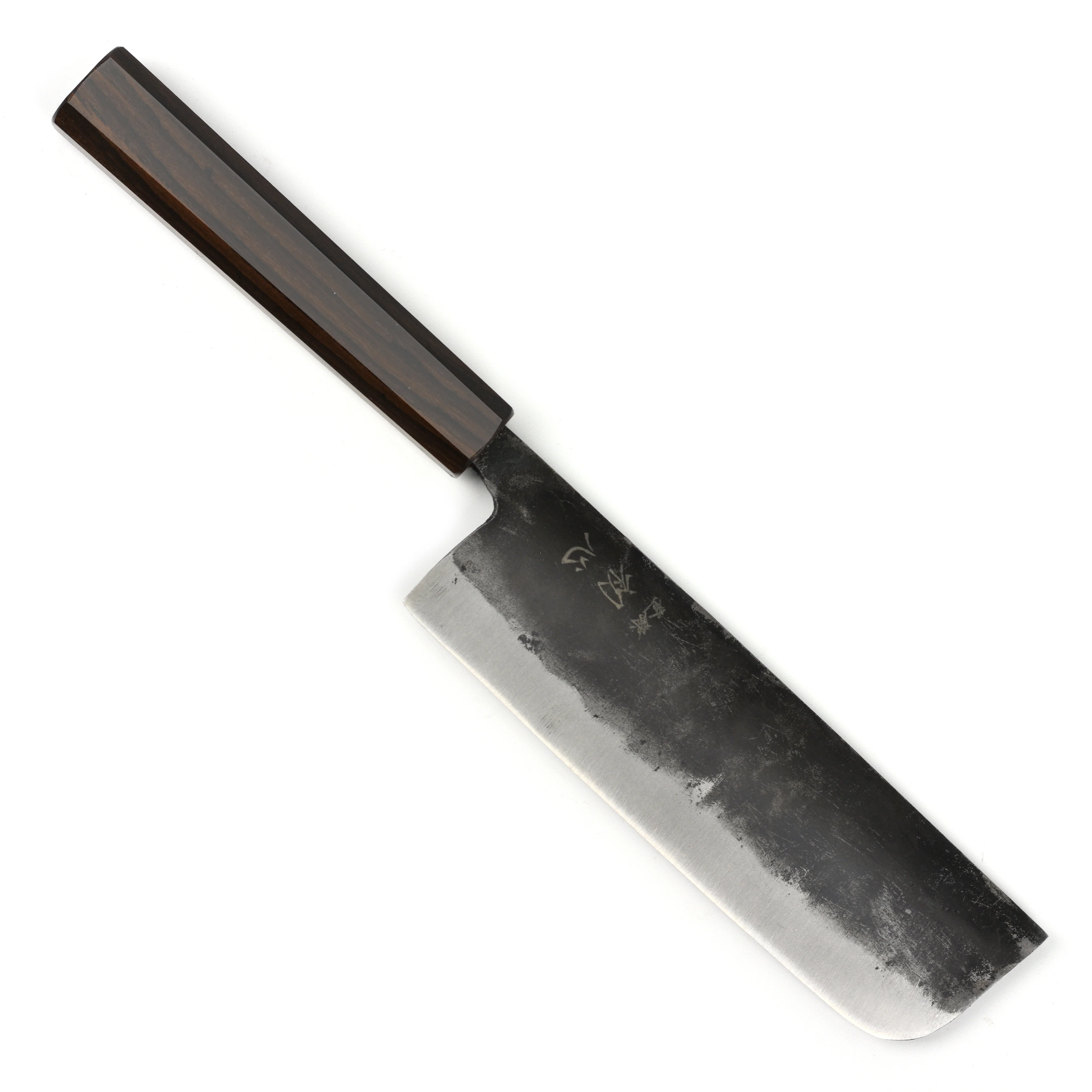 Hatsukokoro Kurogane Aogami #2 Kurouchi 6.5" Nakiri - Image 5