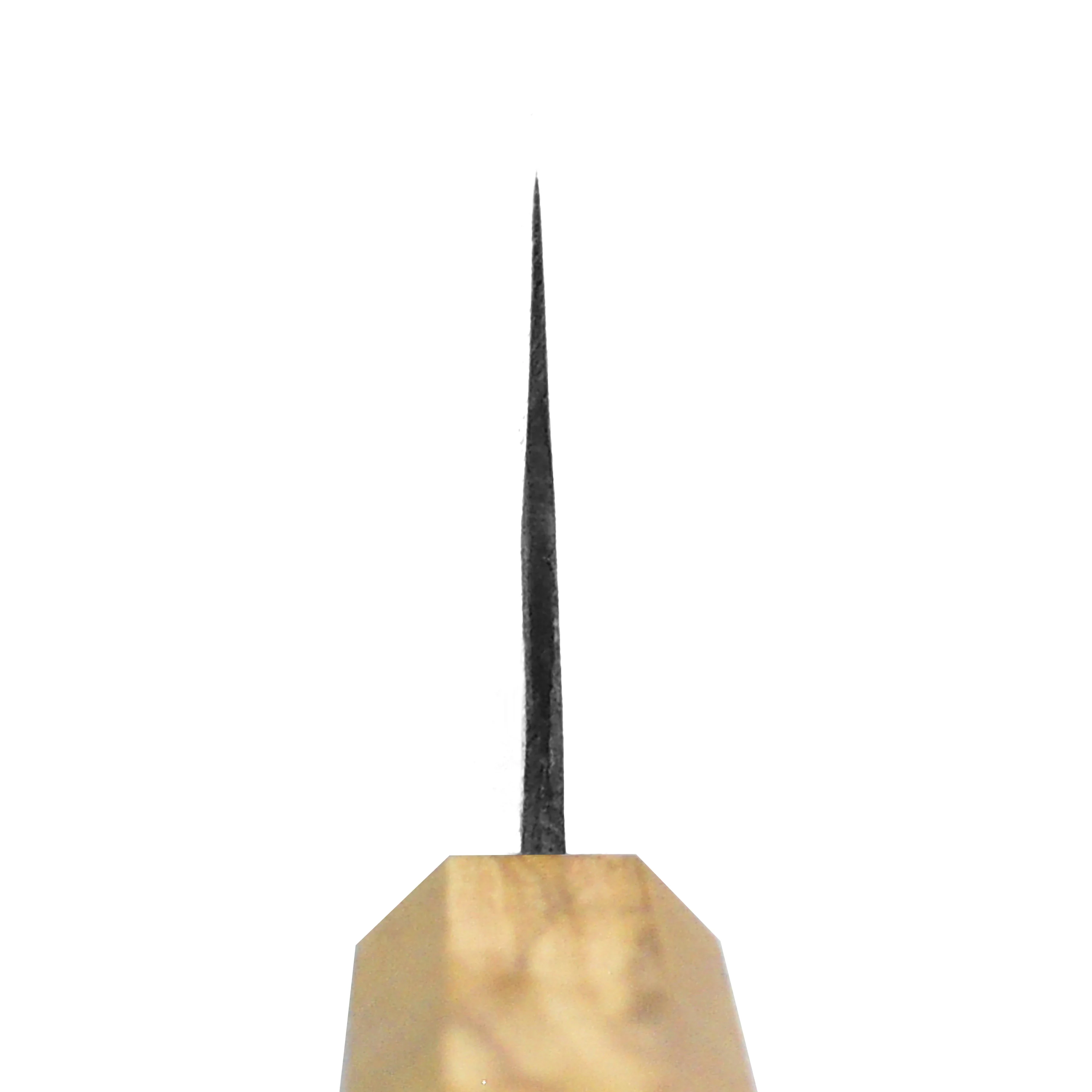 Hatsukokoro Kurogane Aogami #2 Kurouchi 6.5" Nakiri, Olivewood - Image 9