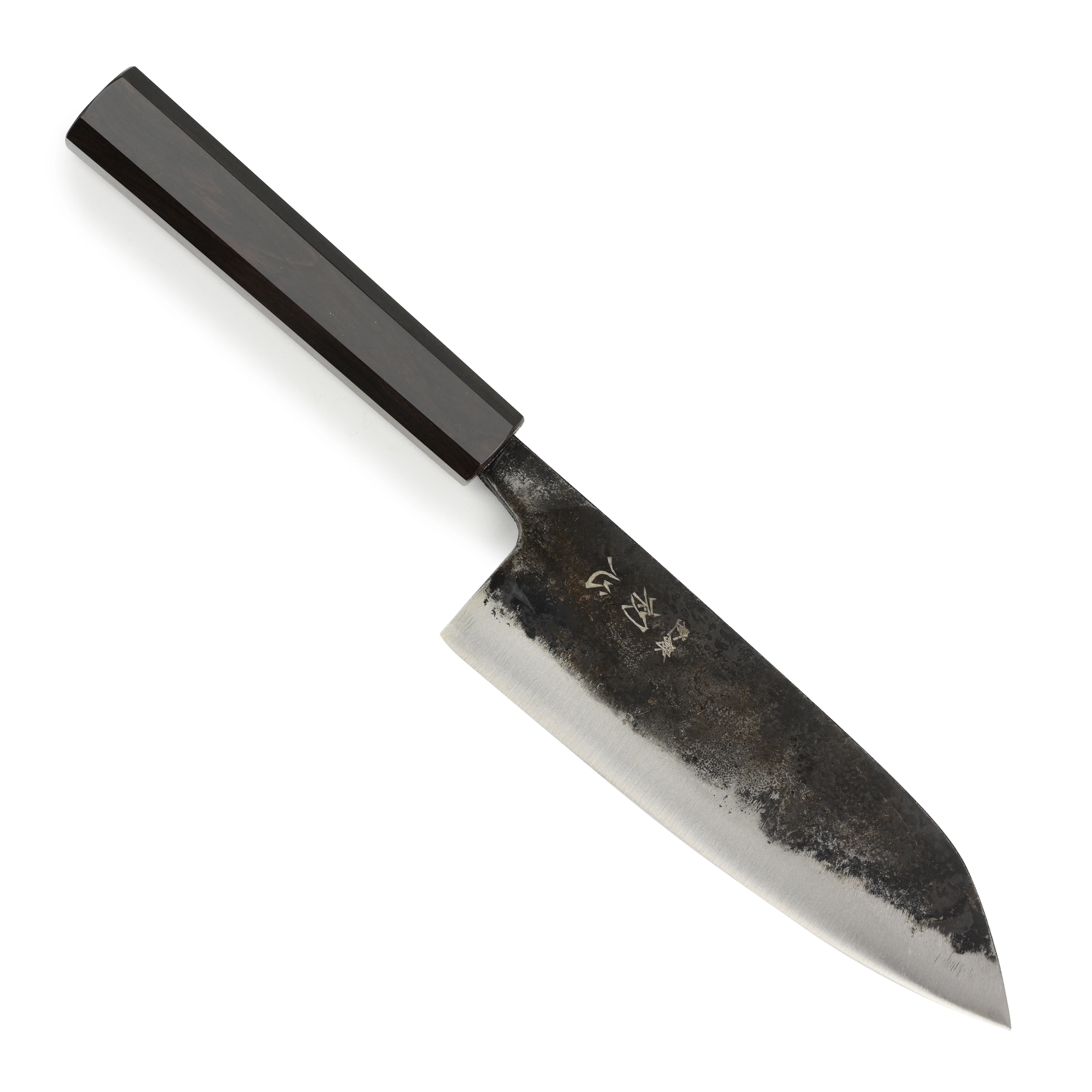 Hatsukokoro Kurogane Aogami #2 Kurouchi 6.5" Santoku - Image 5