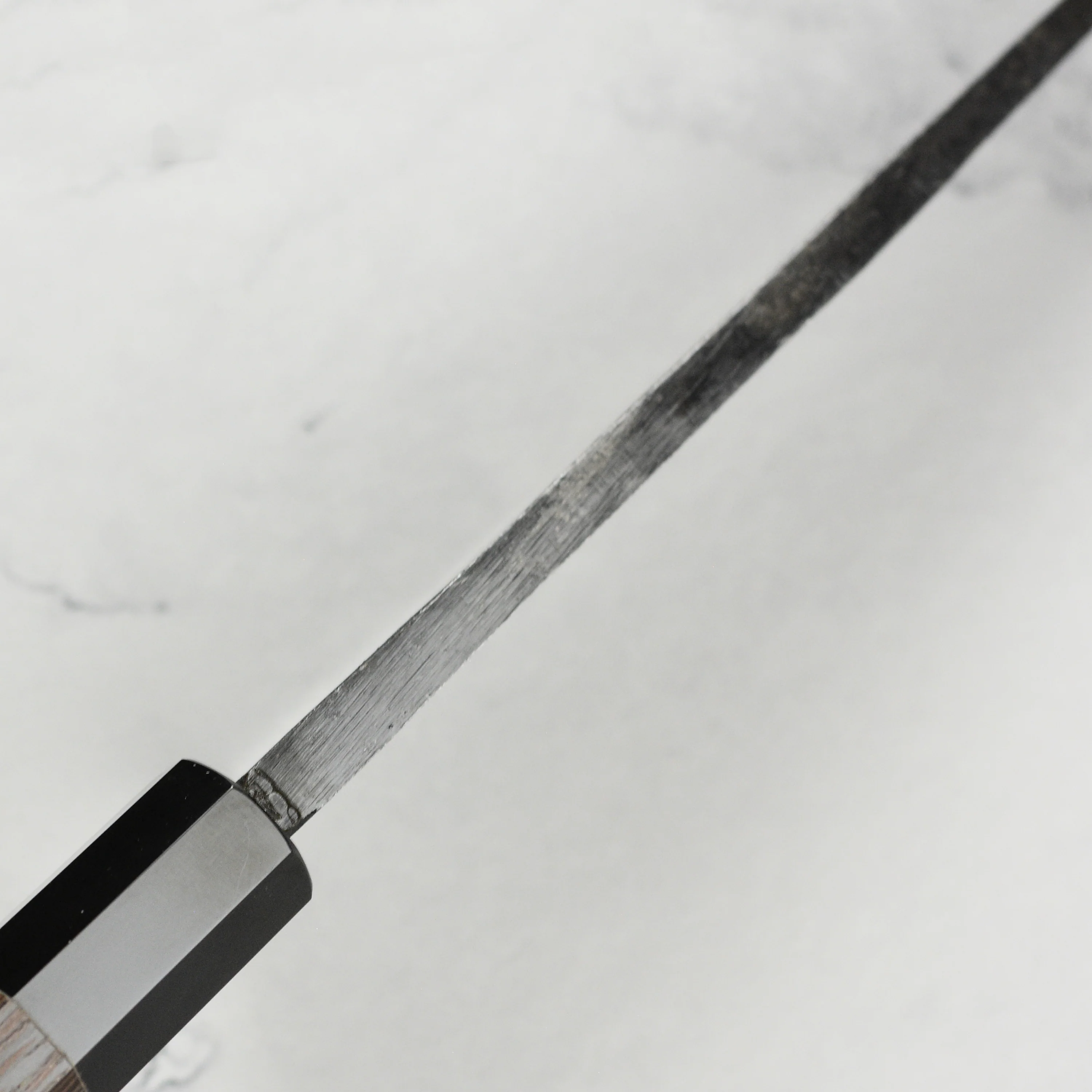 Hatsukokoro Kurokaze Aogami #2 Kurouchi 6.5" Double Bevel Deba, Wenge - Image 7