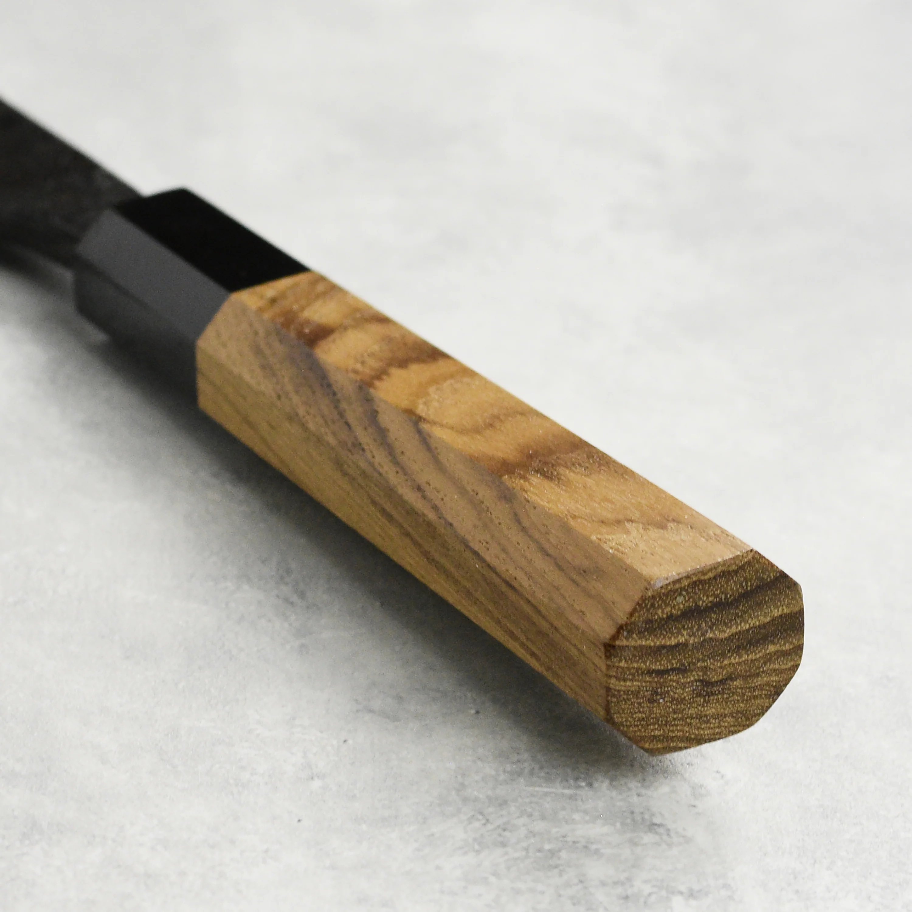 Hatsukokoro Kurokaze Aogami #2 Kurouchi 5.9" Double Bevel Deba, Teak - Image 2