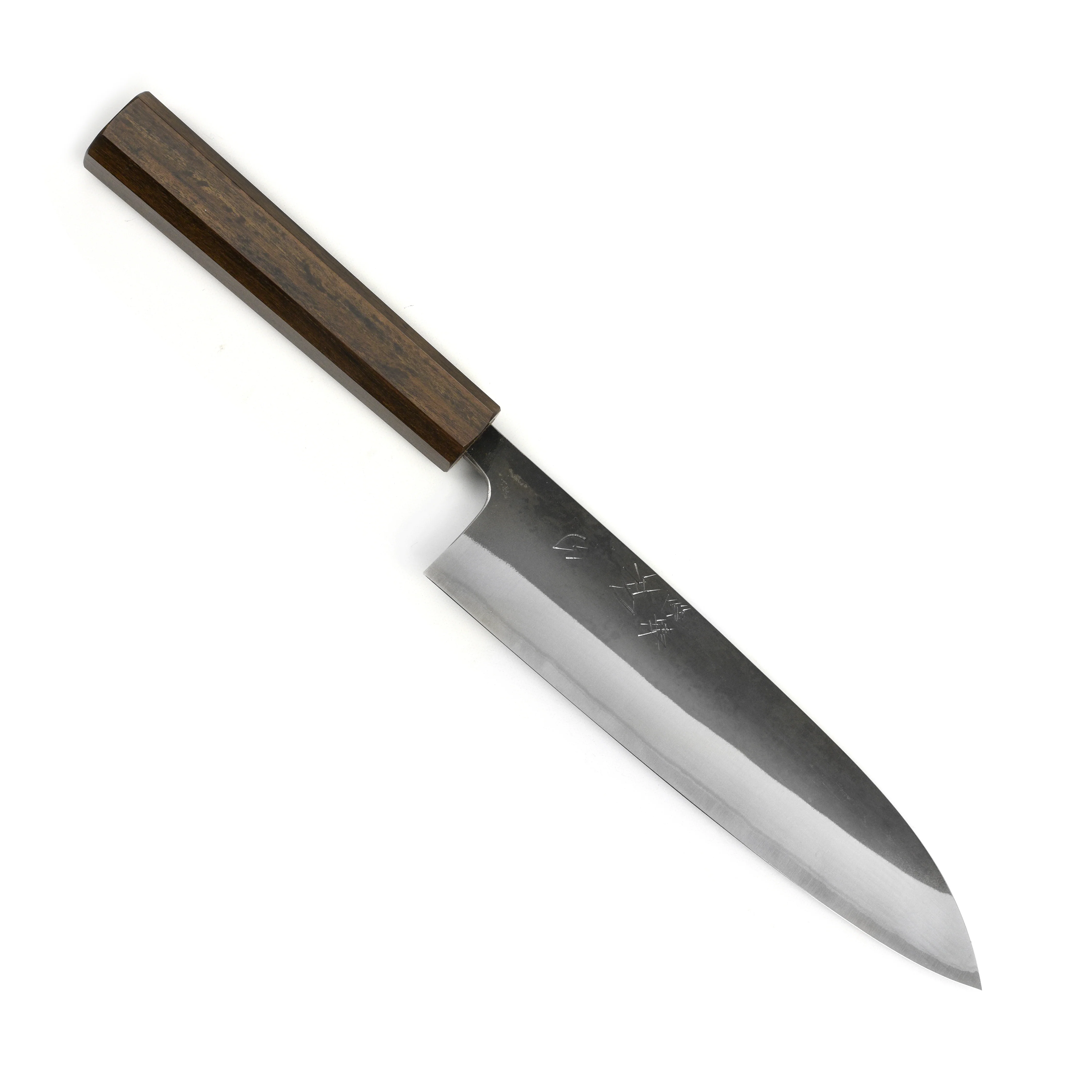 Hatsukokoro Kurokaze Shirogami #2 Kurouchi 7" Gyuto - Image 5
