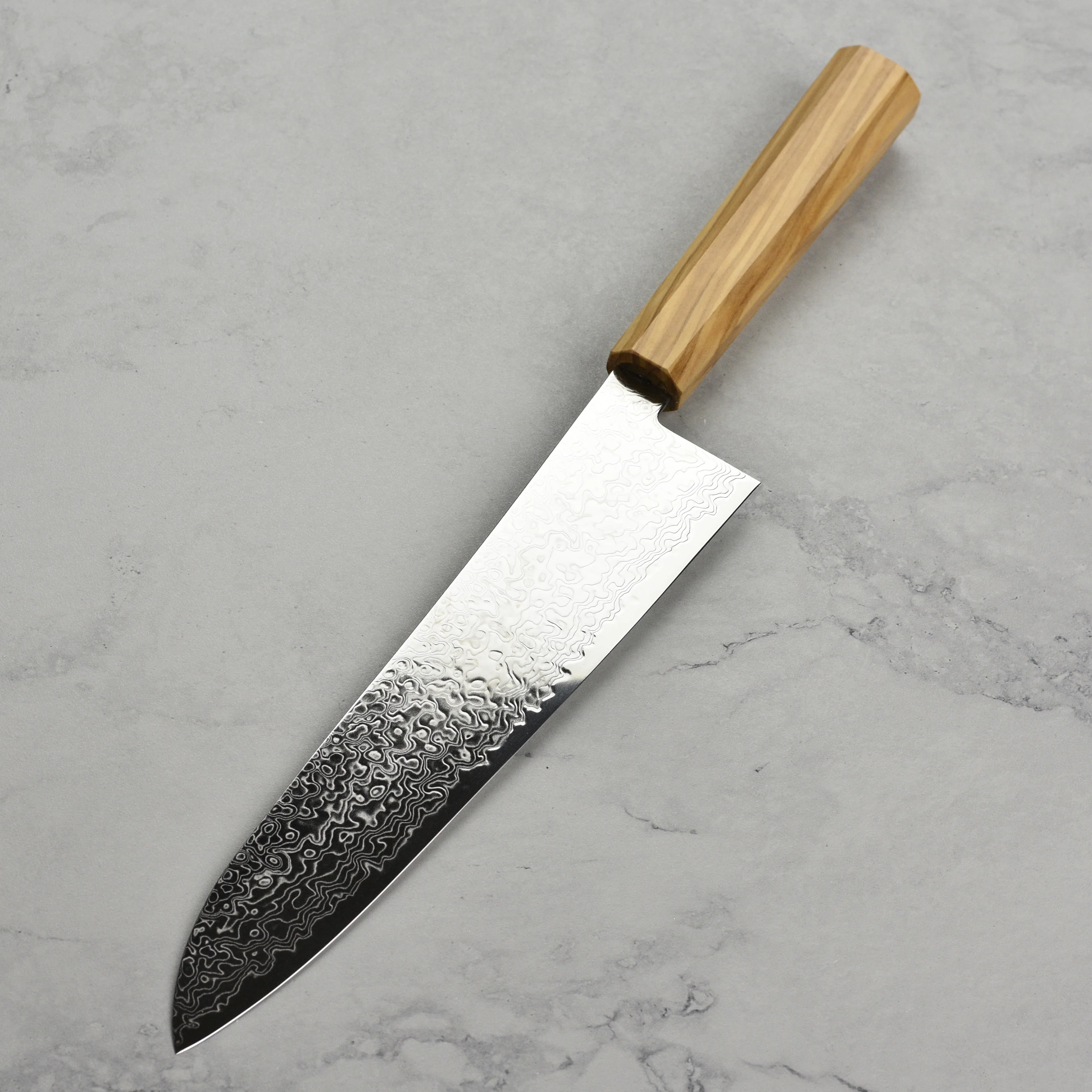 Hatsukokoro Ryuhyo SG2 Damascus 9.4" Gyuto - Image 8