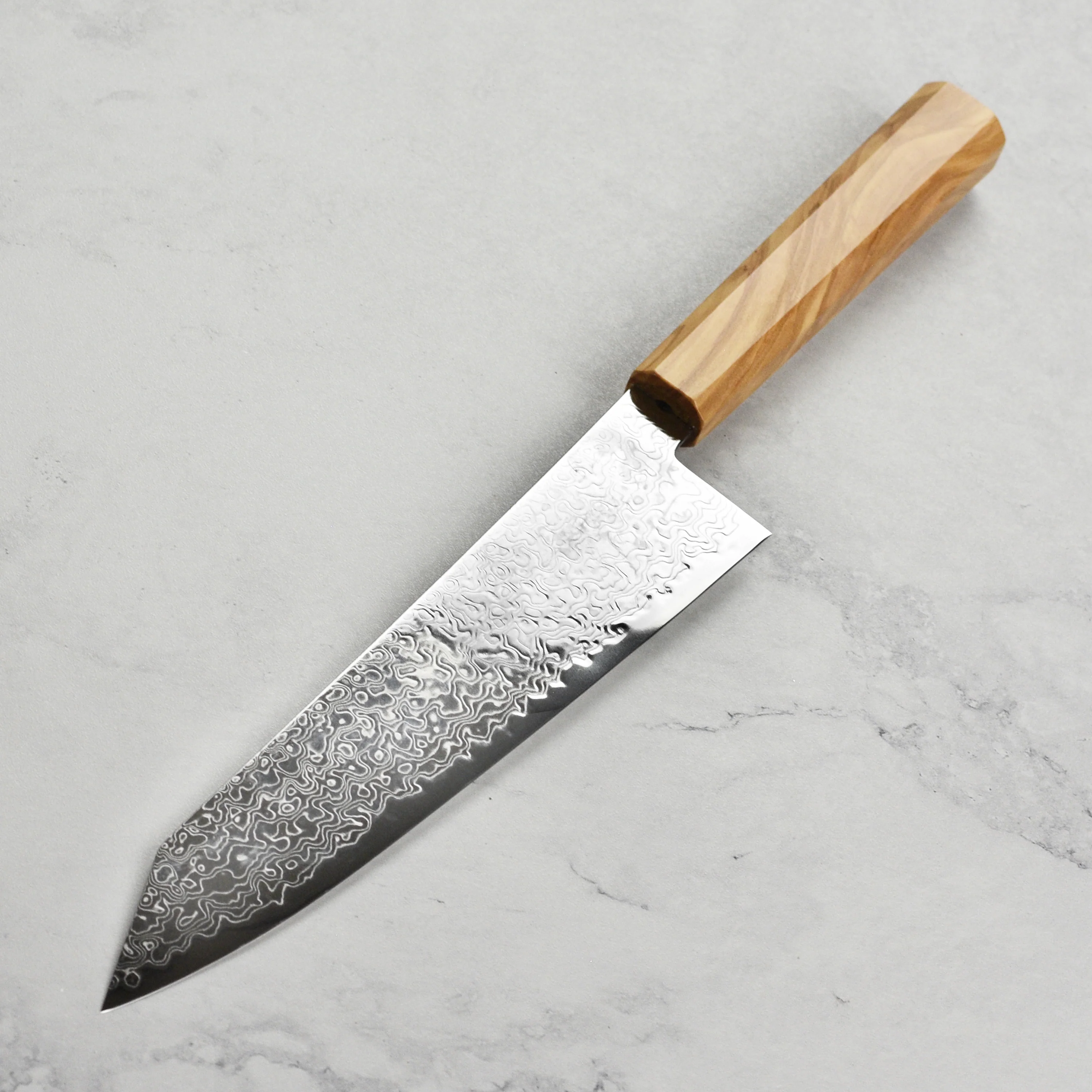 Hatsukokoro Ryuhyo SG2 Damascus 8.25" Kiritsuke - Image 6